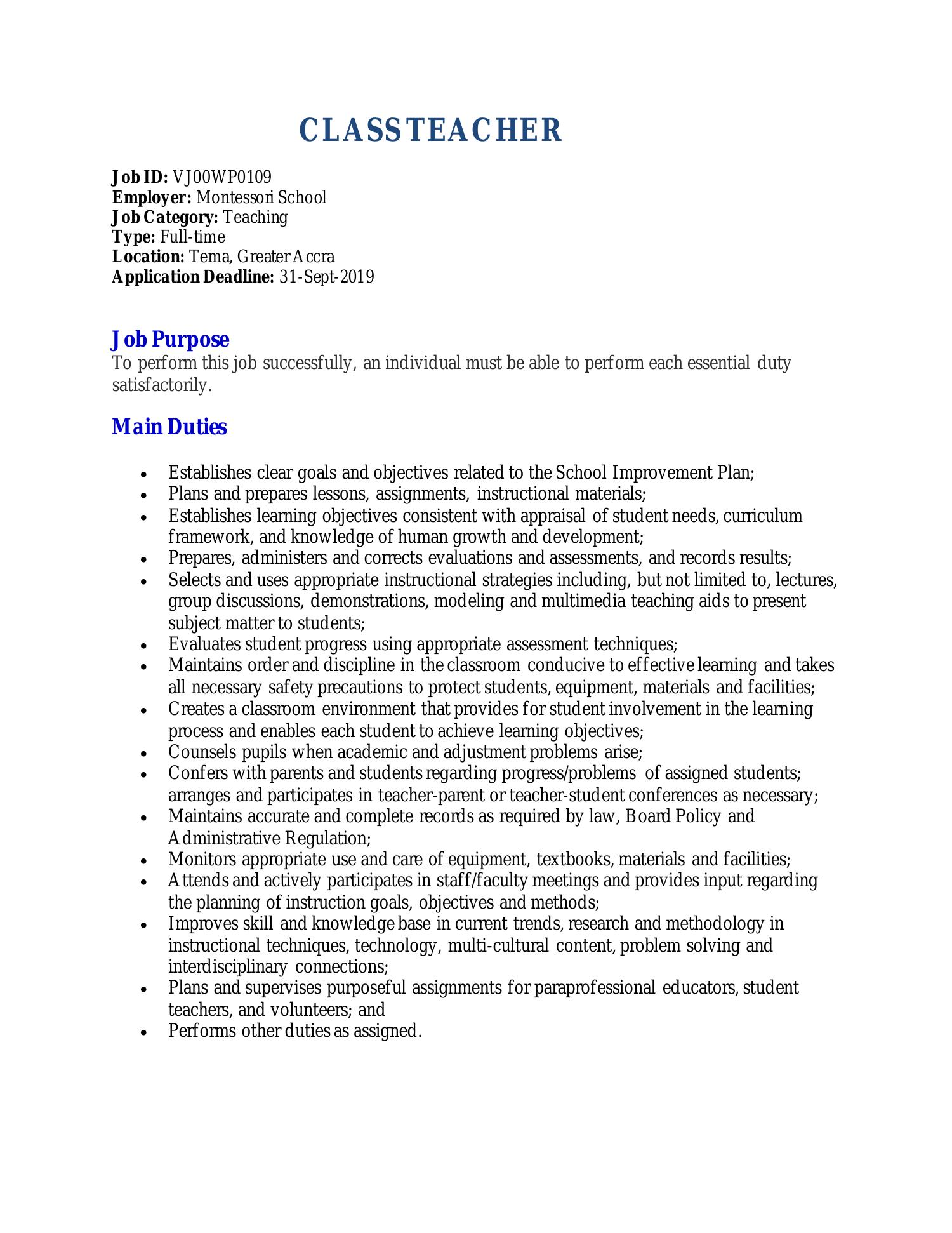 Job Description Class teacher 1.docx DocDroid