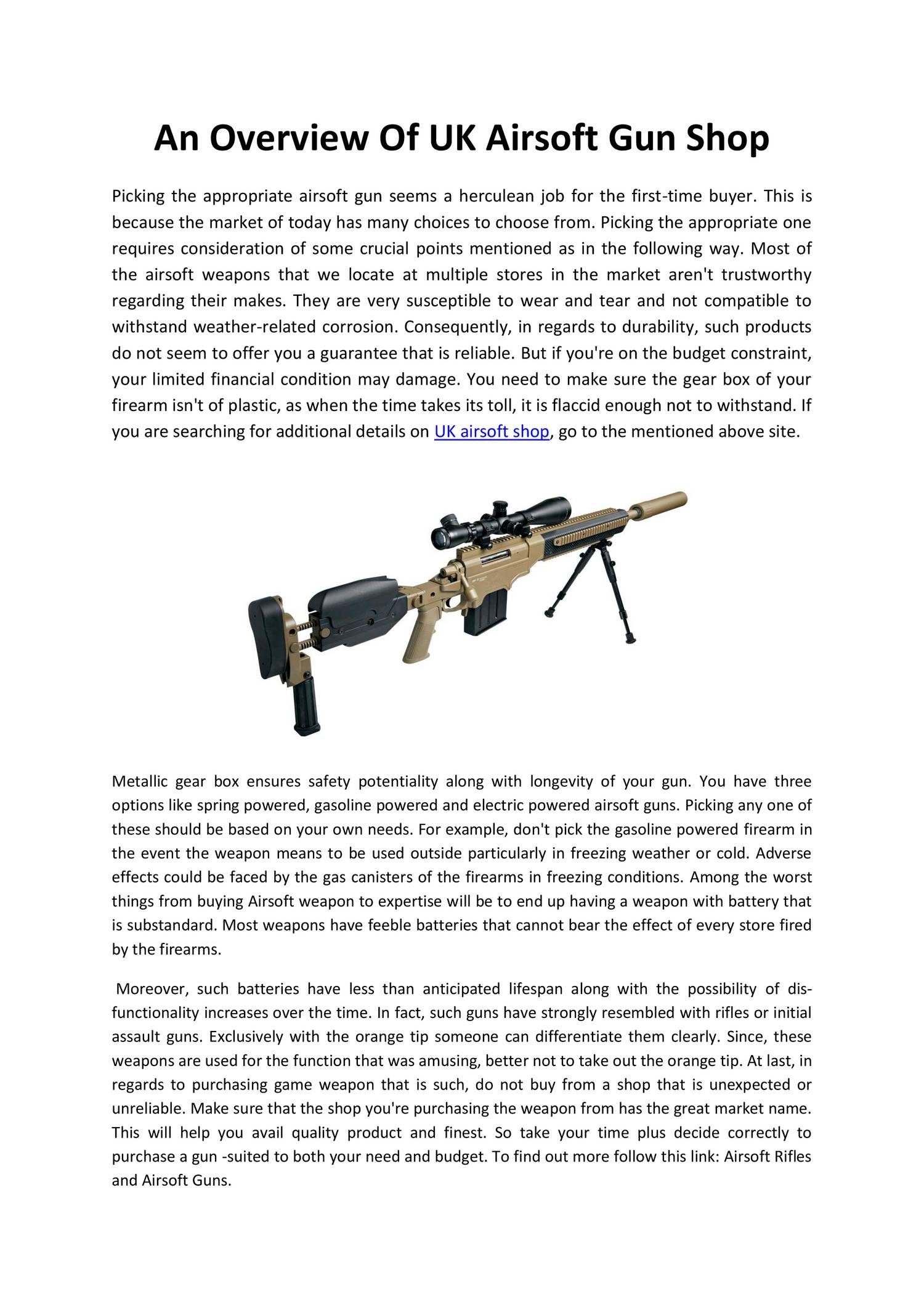 An Overview Of UK Airsoft Gun Shop.docx DocDroid