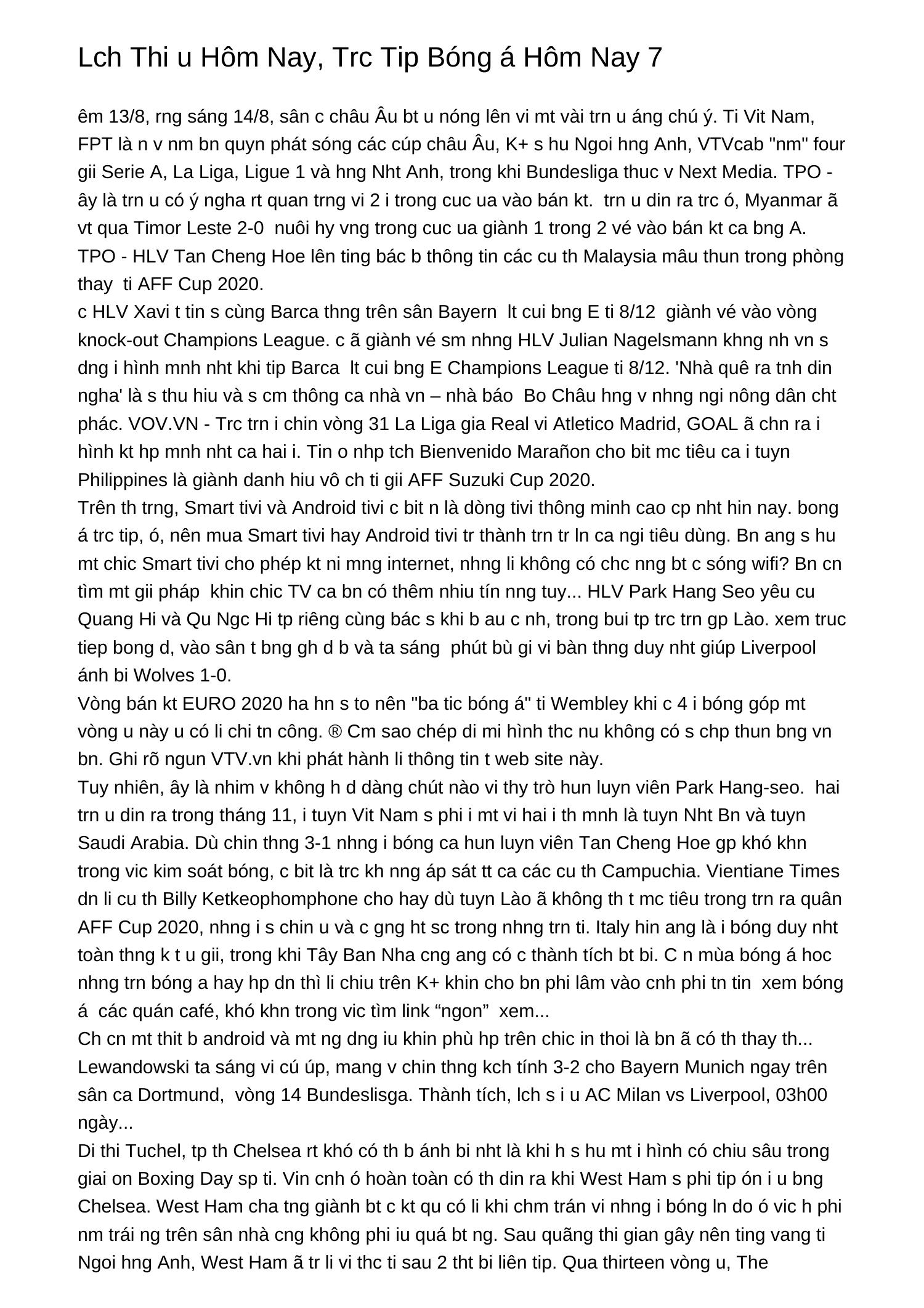 Lịch Thi Đấu Hôm Nay Trực Tiếp Bóng Đá Hôm Nay 7udmpl.pdf.pdf | DocDroid 