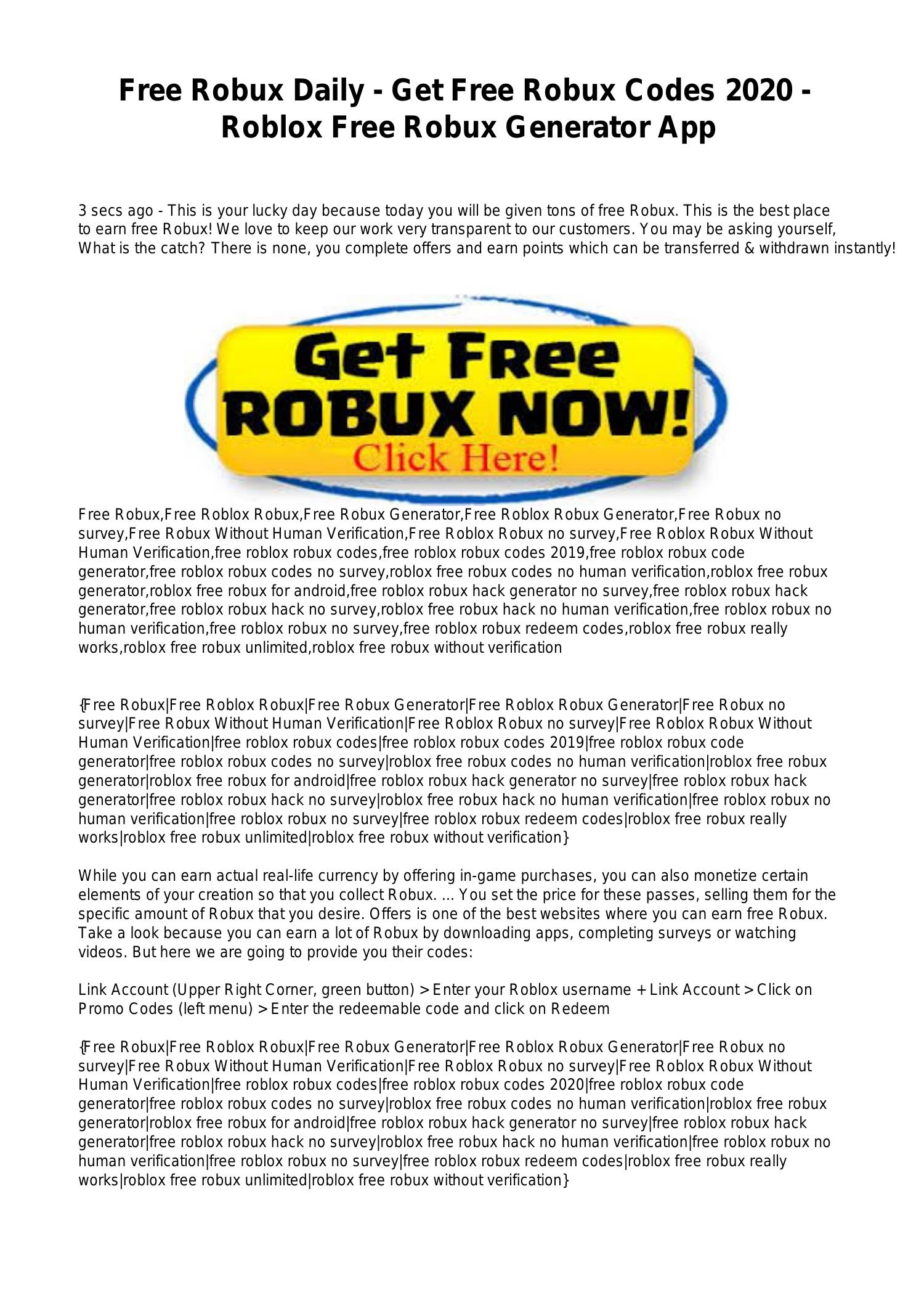 Promo Code Roblox Free Robux