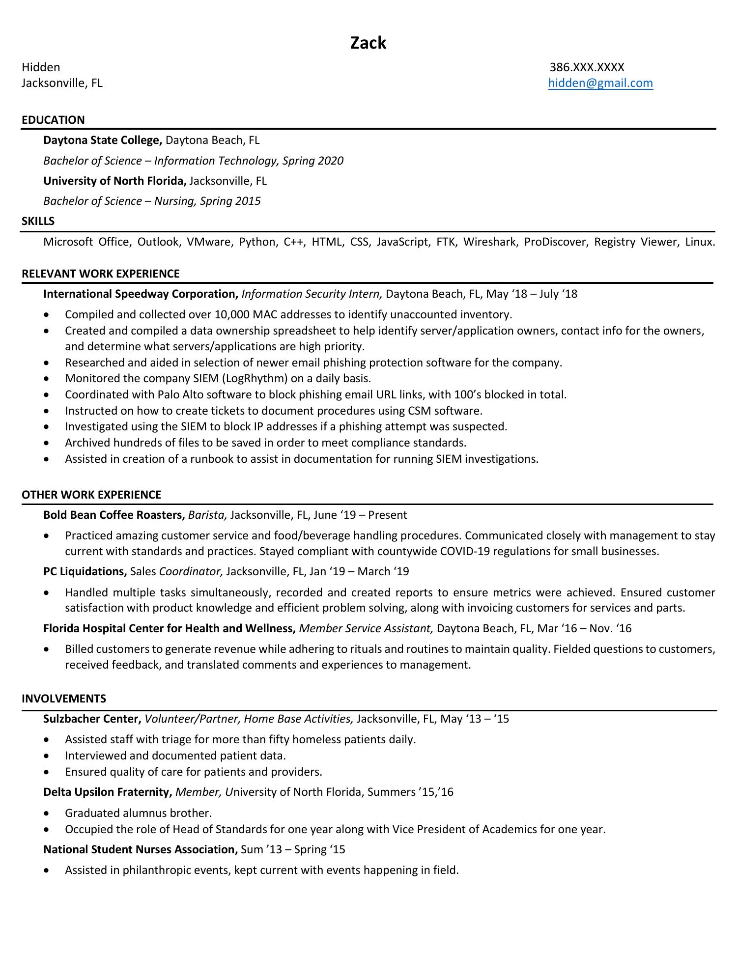 sample resume format docx