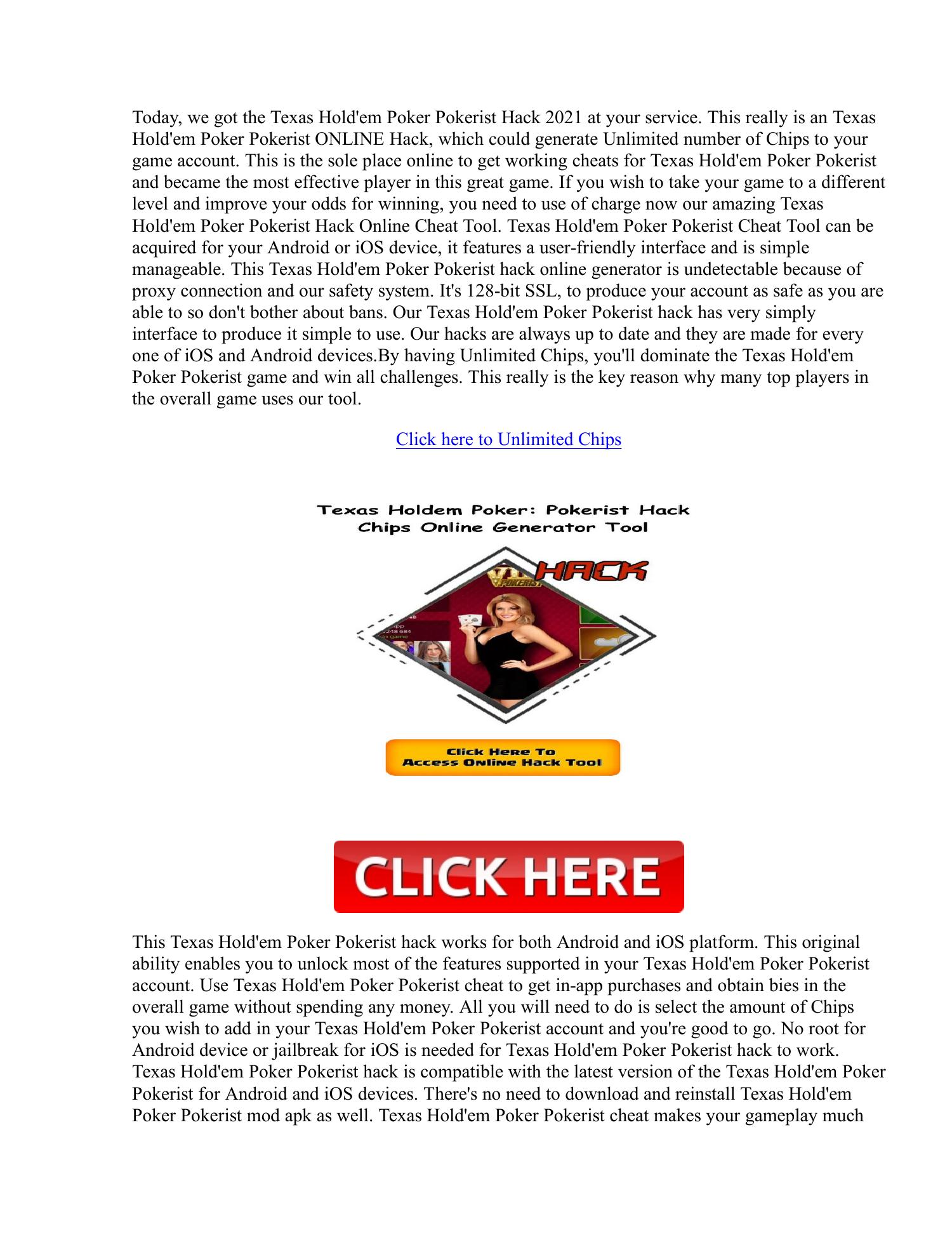 !news! Texas Hold'em Poker Pokerist Hack Chips Generator 2020.pdf