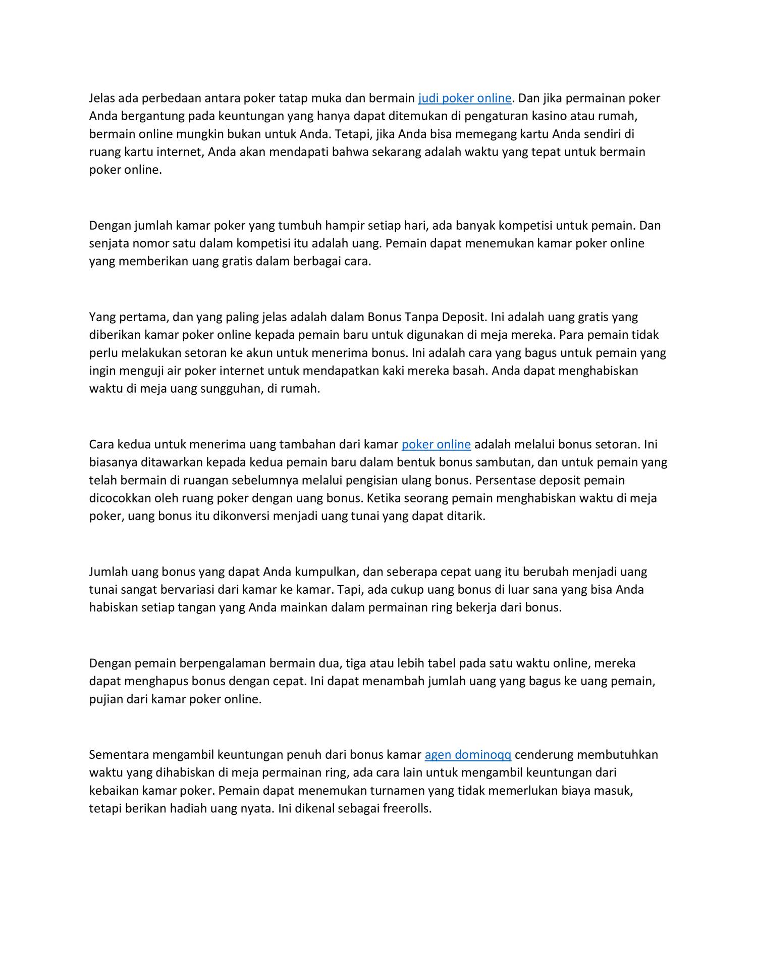 Ini Waktu yang Baik untuk Bermain Poker Online.docx | DocDroid