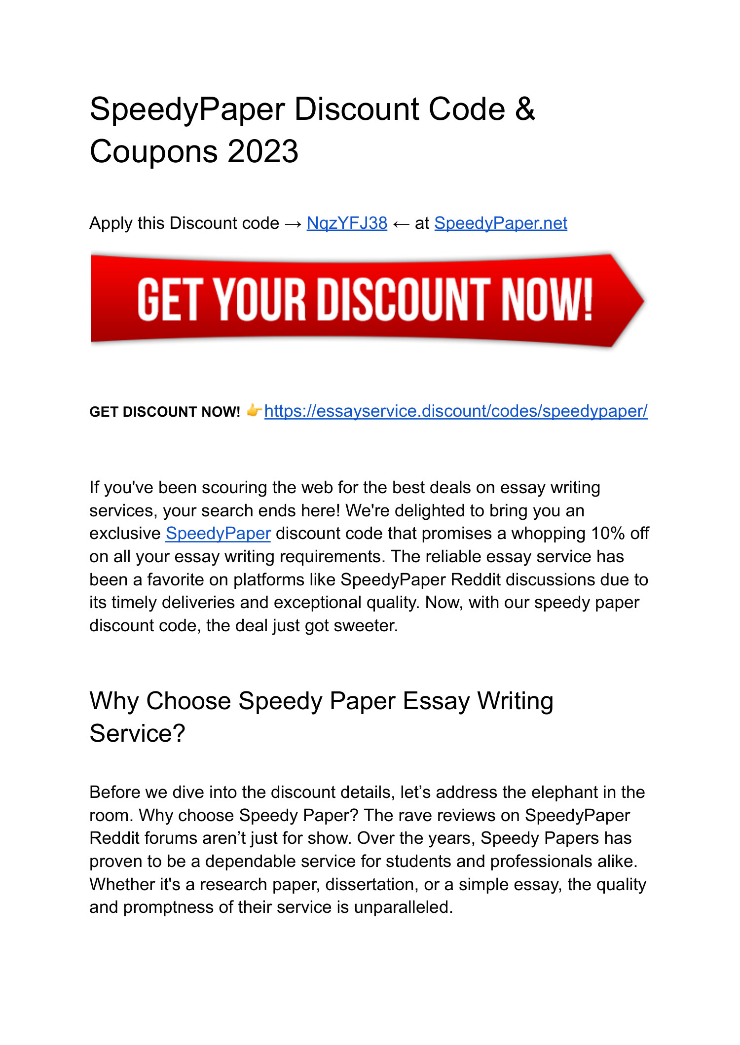 10 Off SpeedyPaper Discount Code & Coupons 2023.pdf DocDroid