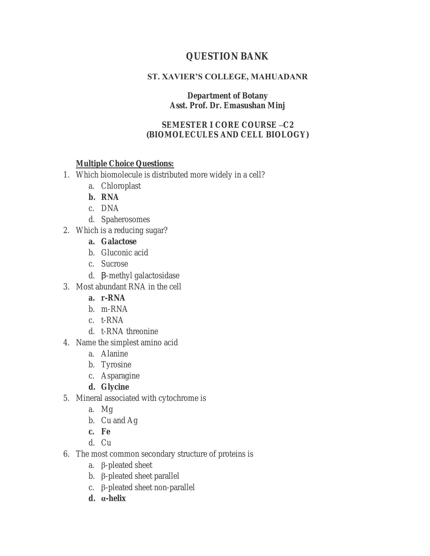 Question Bank BIOMOLECULES AND CELL BIOLOGY.pdf DocDroid