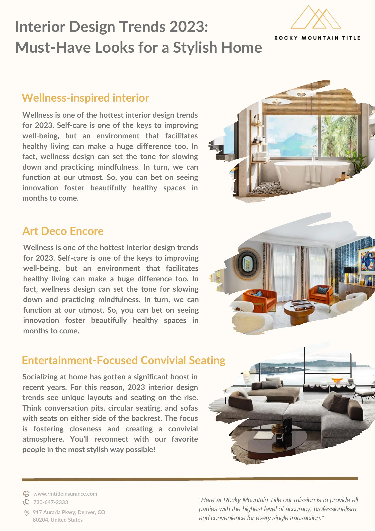 Interior Design Trends 2023: Must-Have Looks for a Stylish Home.pdf ...