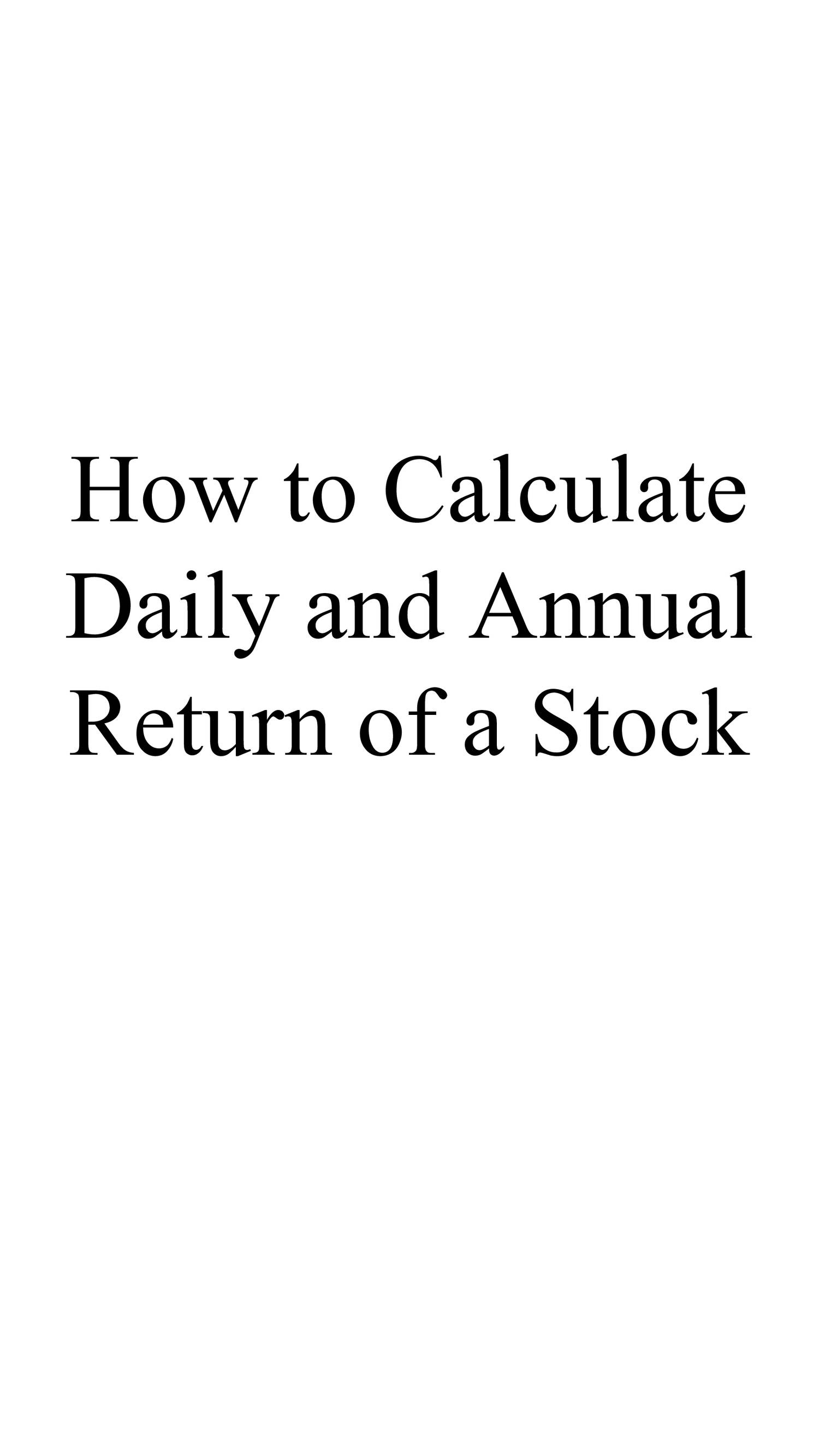 How to Calculate Daily Return of a Stock (2).pdf DocDroid