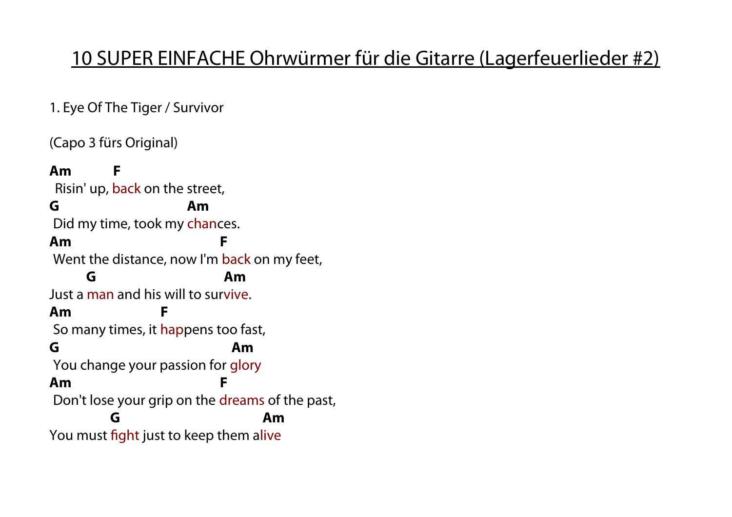 AndiT - 10 SUPER EINFACHE Ohrwürmer.pdf | DocDroid