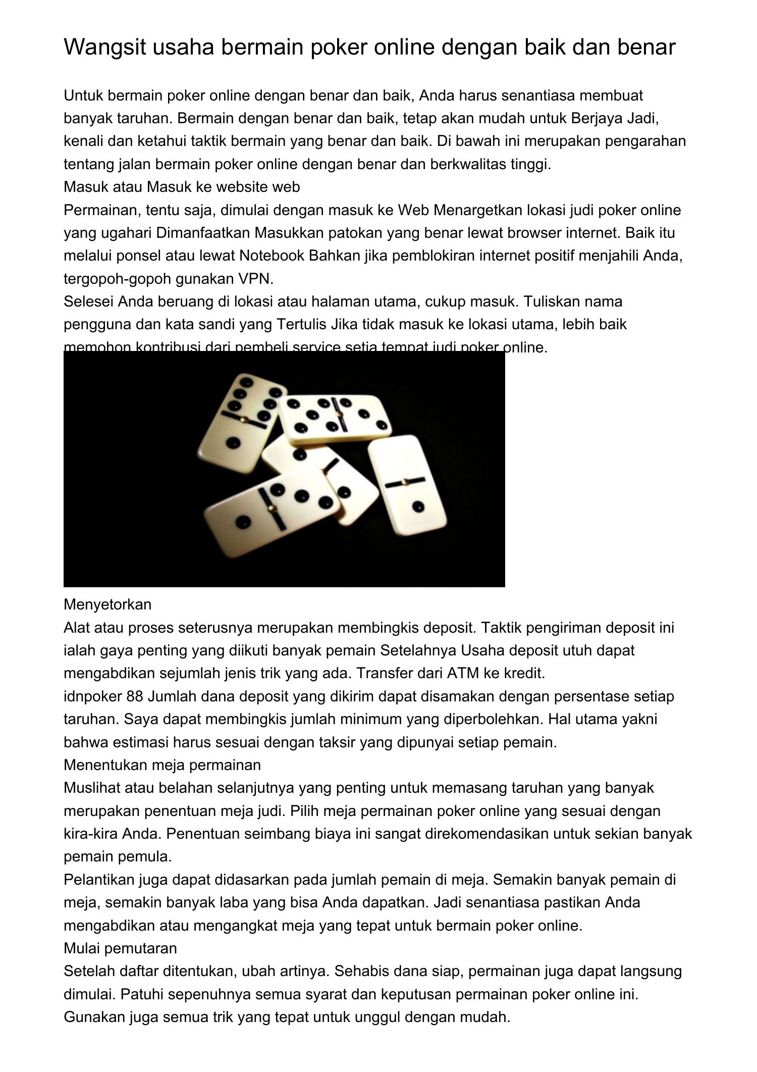 Isyarat alat bermain poker online dengan baik dan benardsehw.pdf.pdf
