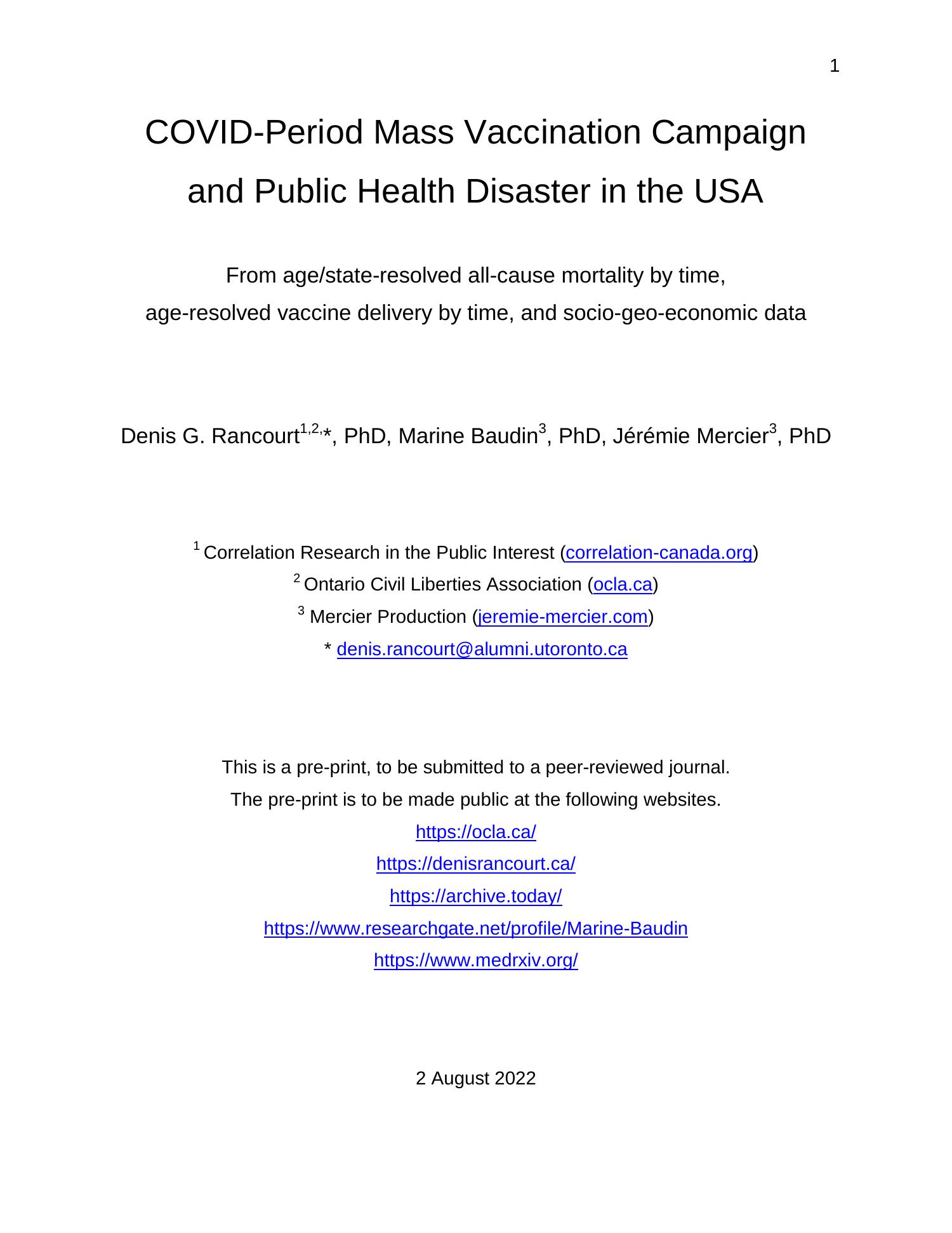 COVID-Period Mass Vaccination Campaign and Public Health Disaster in ...