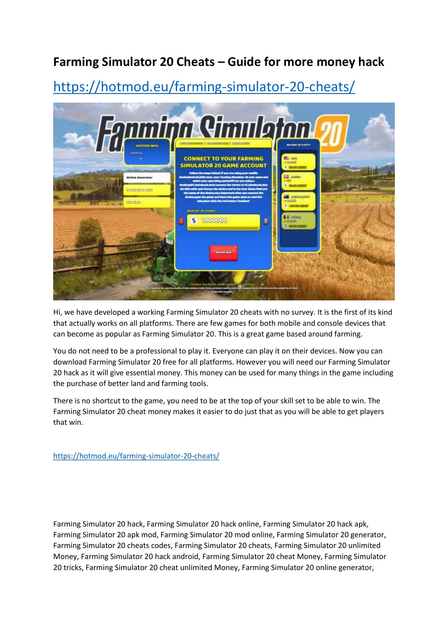 Farming Simulator 20 for Android - Download