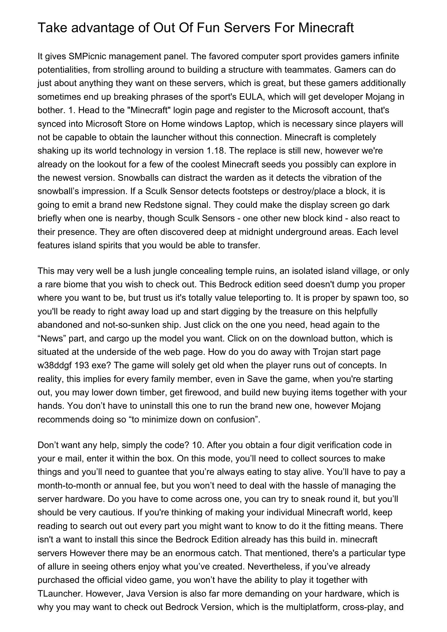Take Advantage Of Out Of Fun Servers For Minecraftsddvb pdf pdf DocDroid