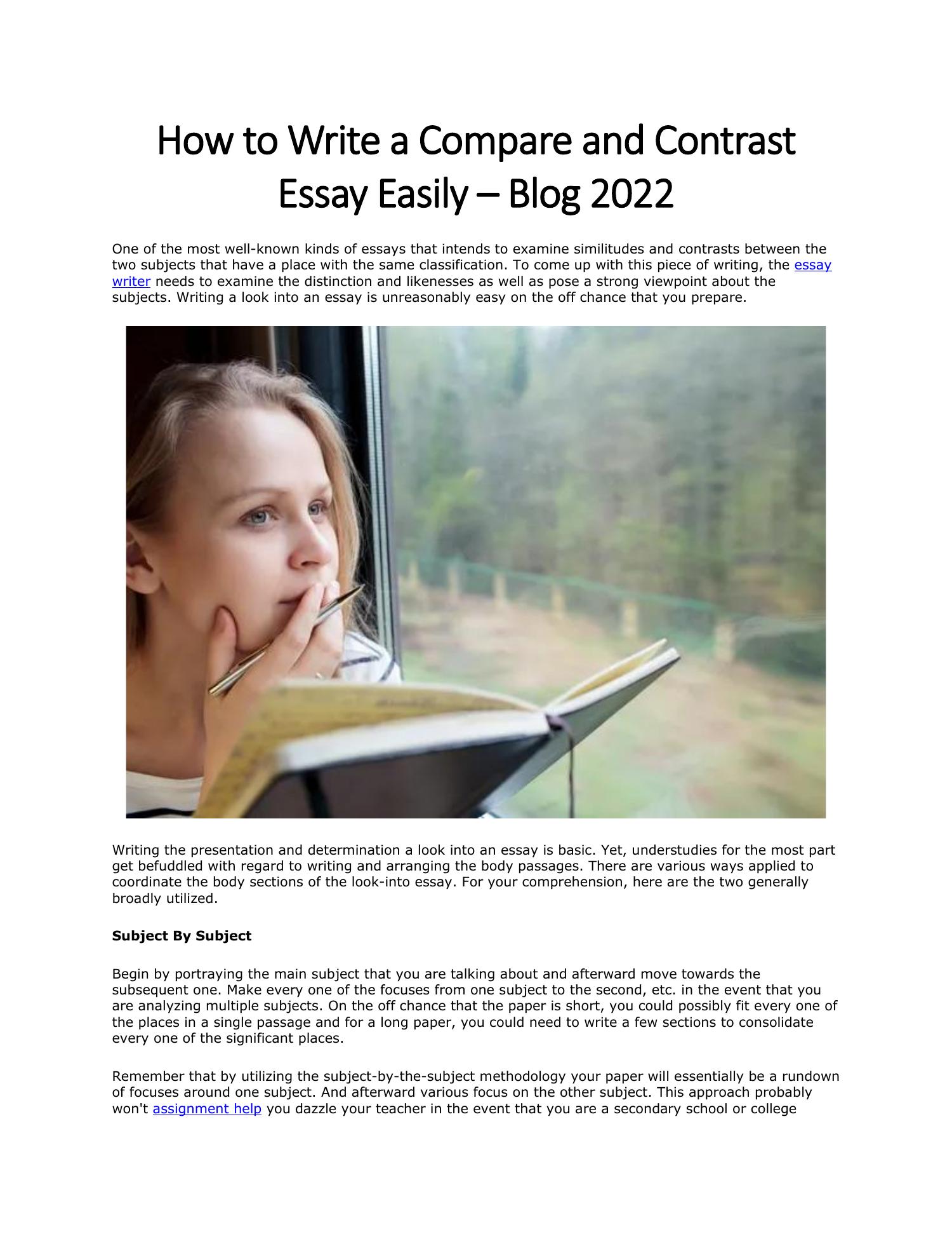 How to Write a Compare and Contrast Essay Easily – Blog 2022.pdf | DocDroid