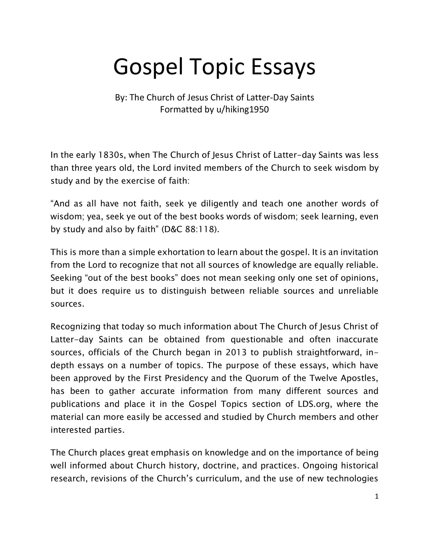 essay on gospel music