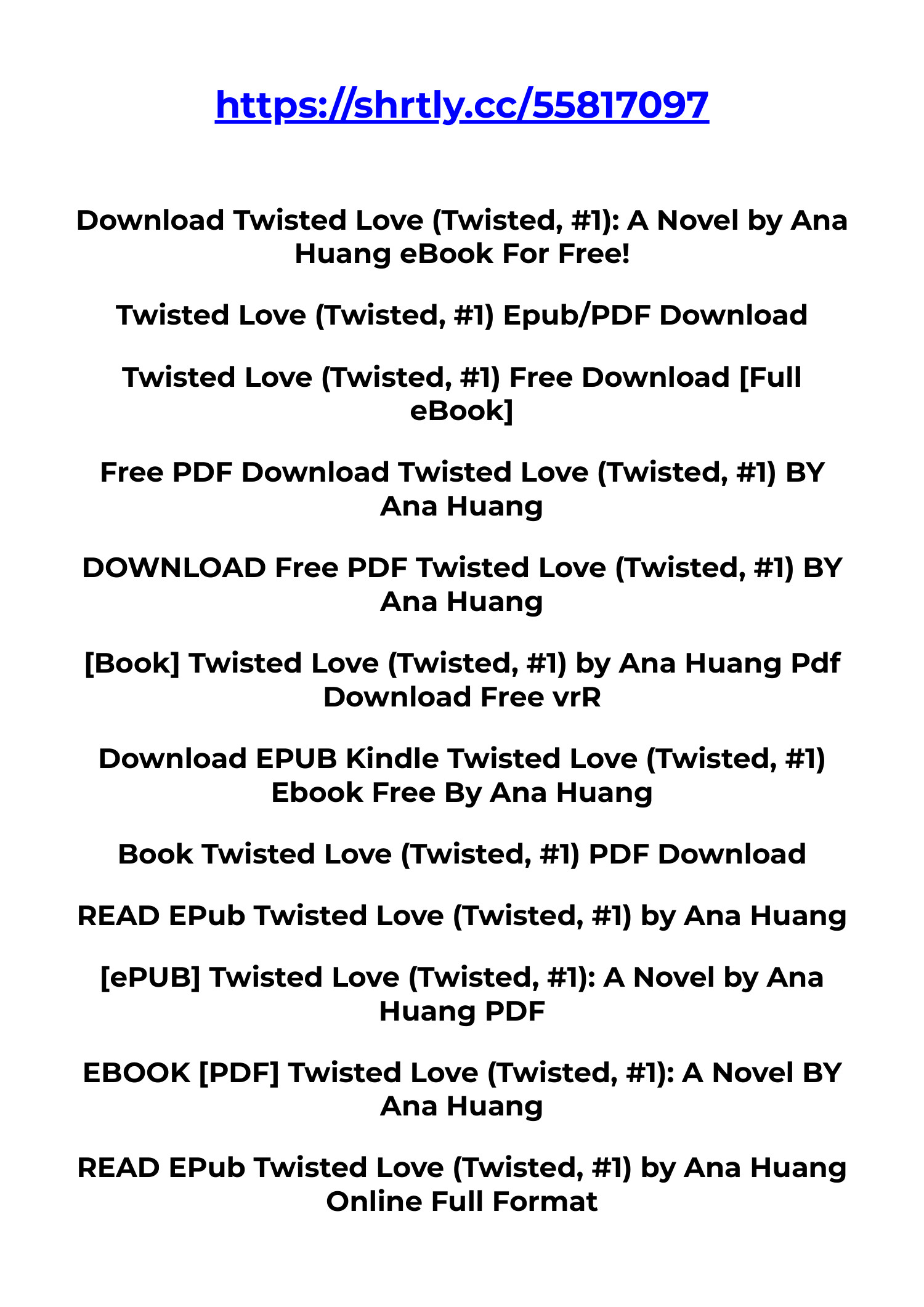 twisted love anna huang español pdf｜Búsqueda de TikTok
