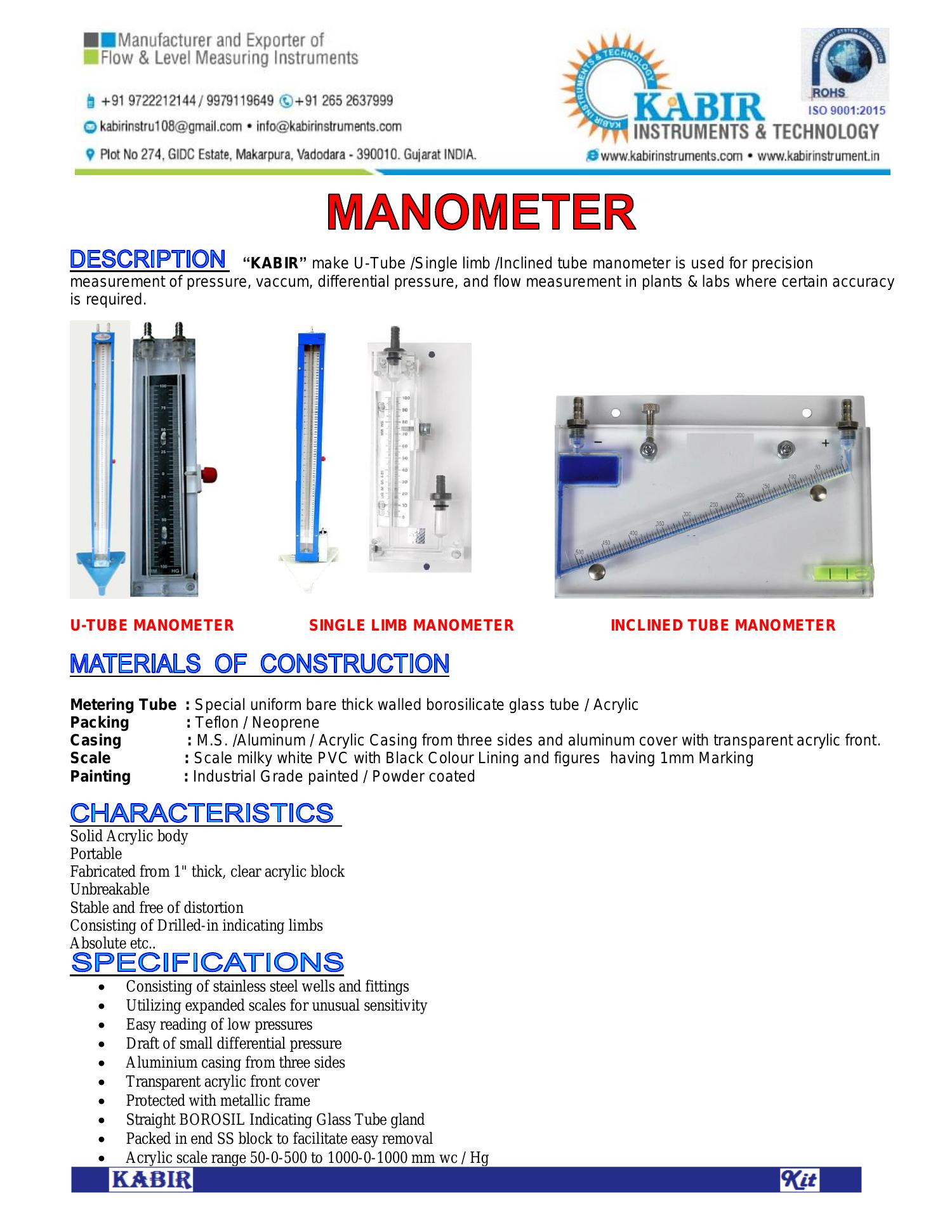 Technical DatasheetManometers.pdf DocDroid