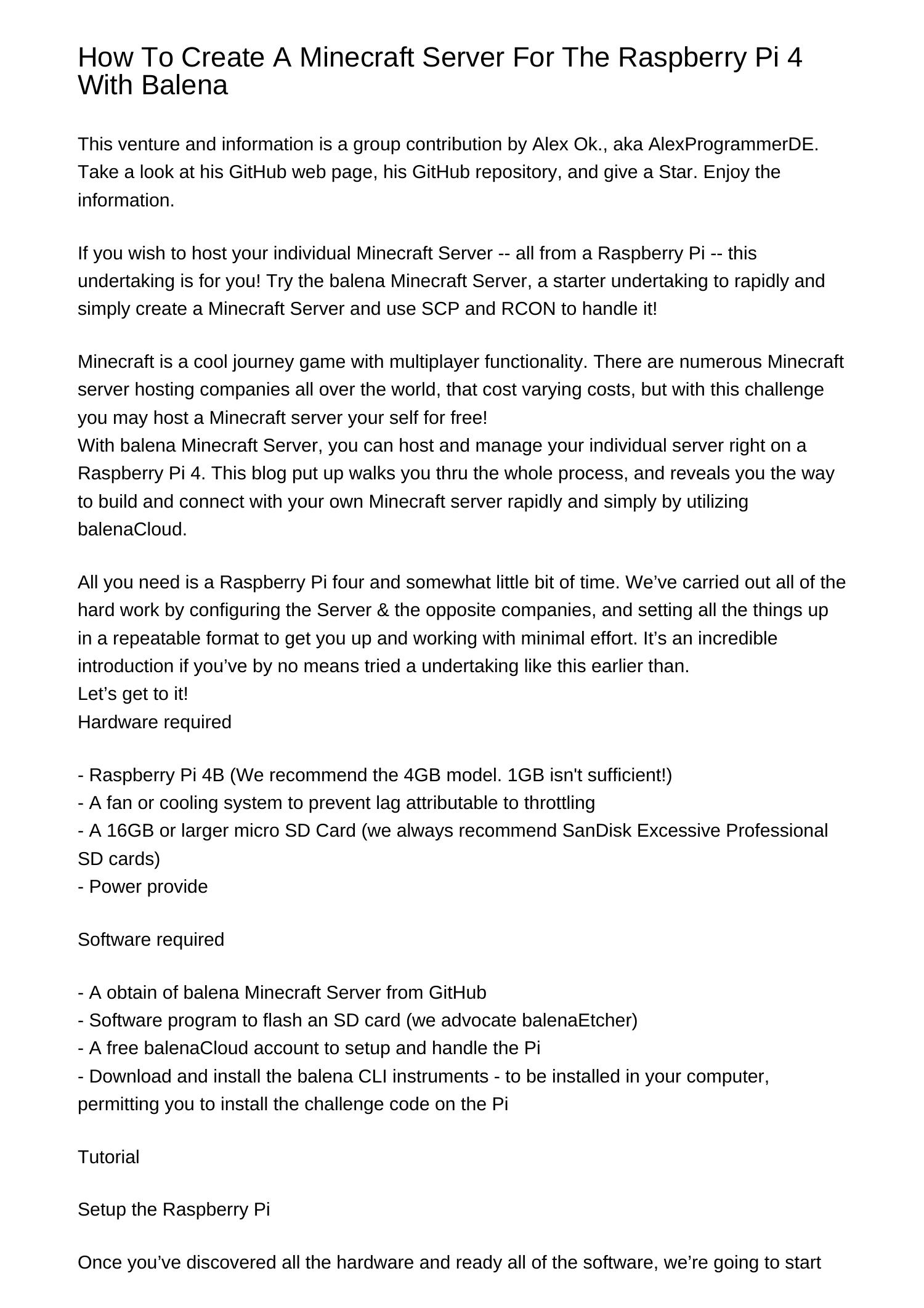 How To Create A Minecraft Server For The Raspberry Pi Four With How To Create A Minecraft Server For The Raspberry Pi Four With