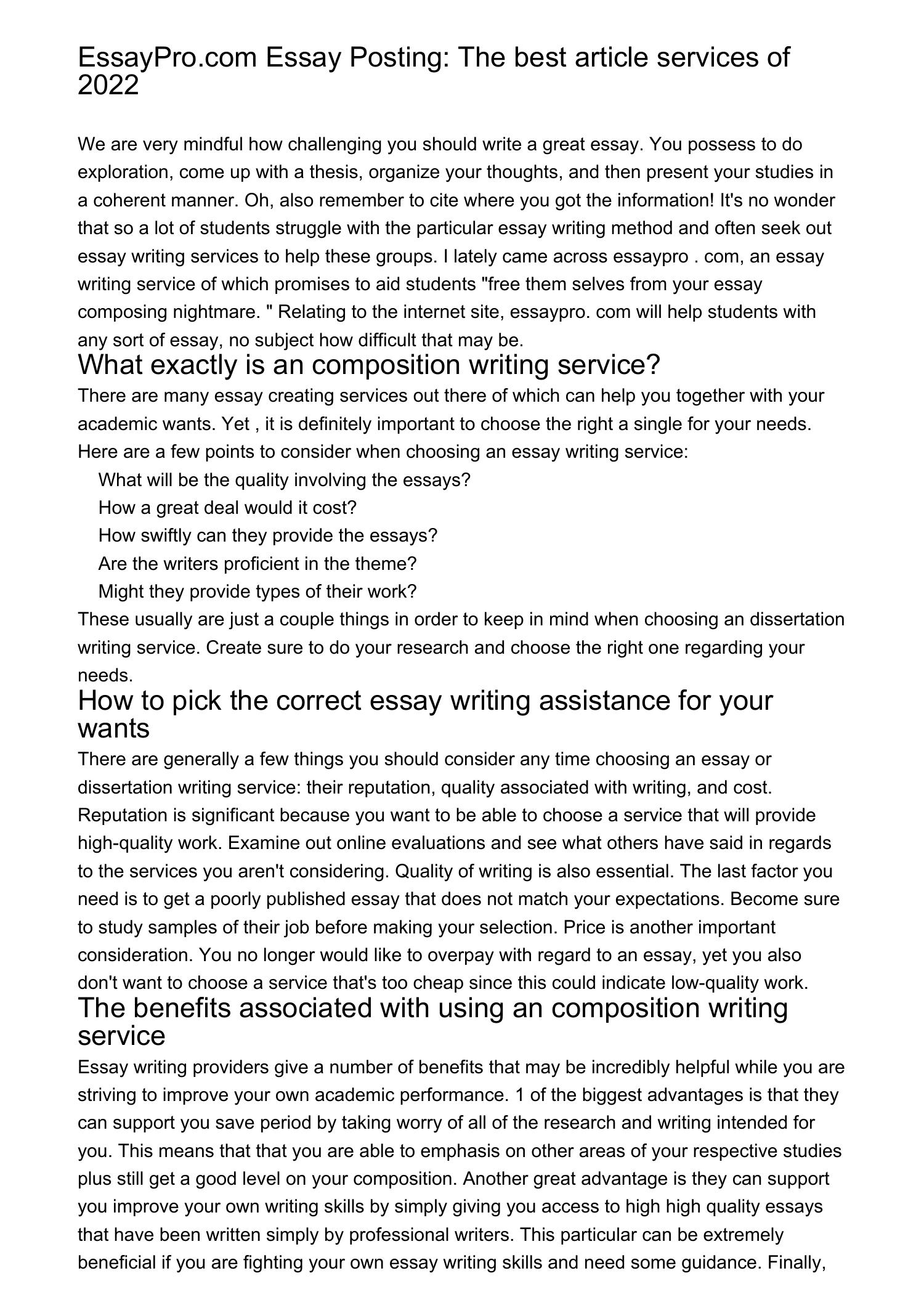 Essay Writing The best dissertation writing services of