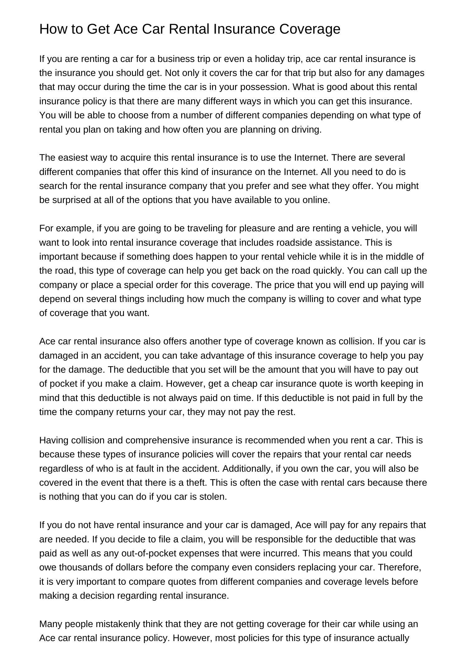 How to Get Ace Car Rental Insurance Coveragezcdgv.pdf.pdf DocDroid