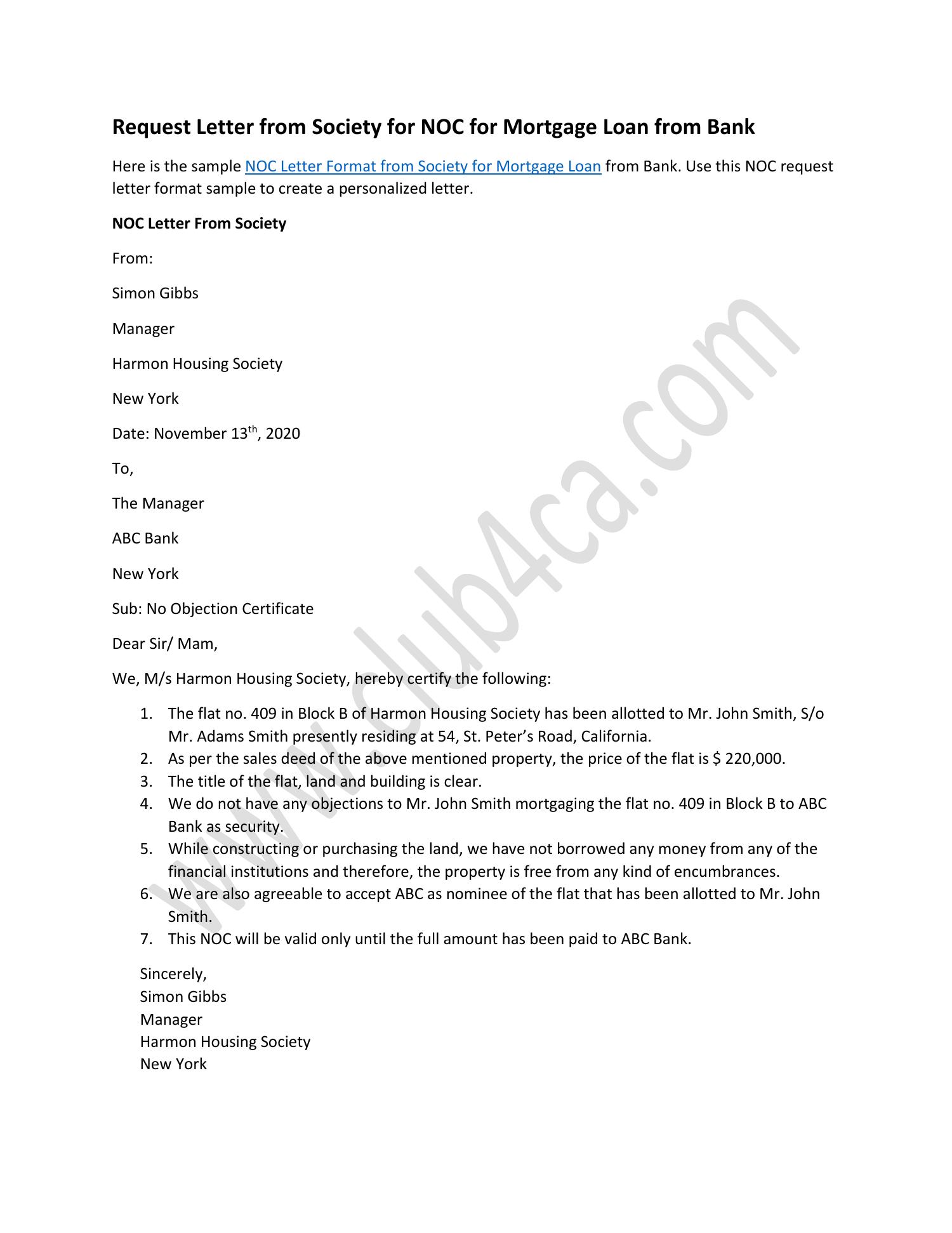 request letter to society for noc for mortgage loan.pdf DocDroid