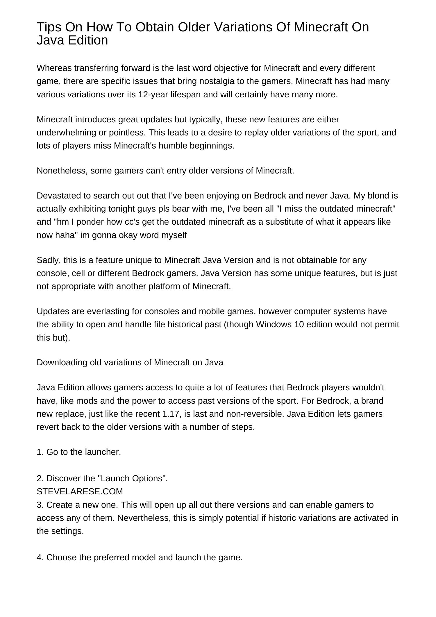 Learn how to obtain older versions of minecraft on java versiontwlgk
