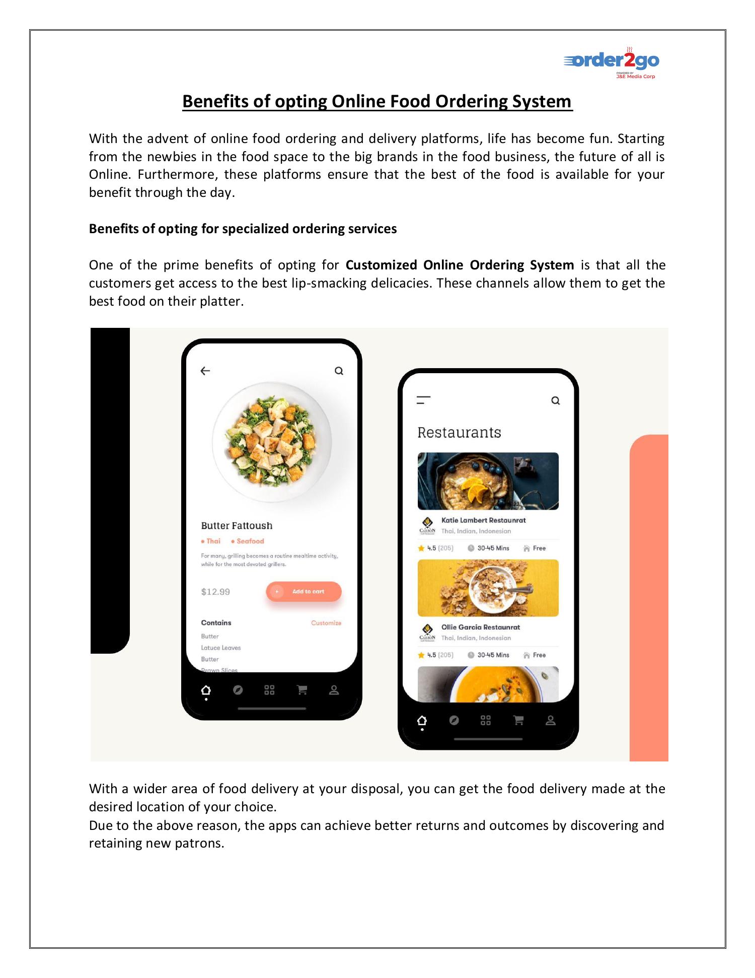 Benefits of opting Online Food Ordering System.pdf DocDroid