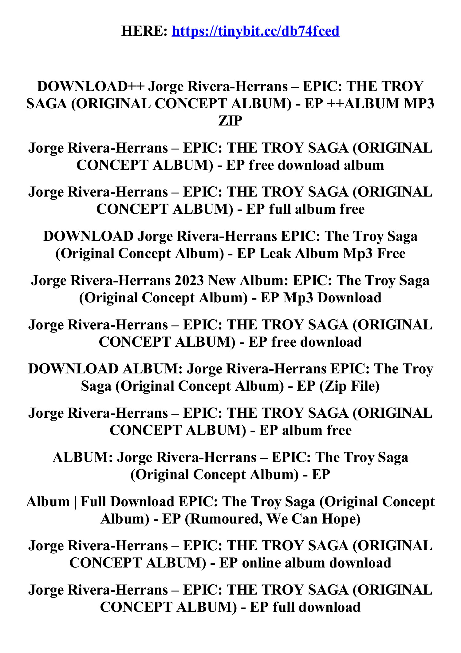 EPIC: The Troy Saga (Original Concept Album)