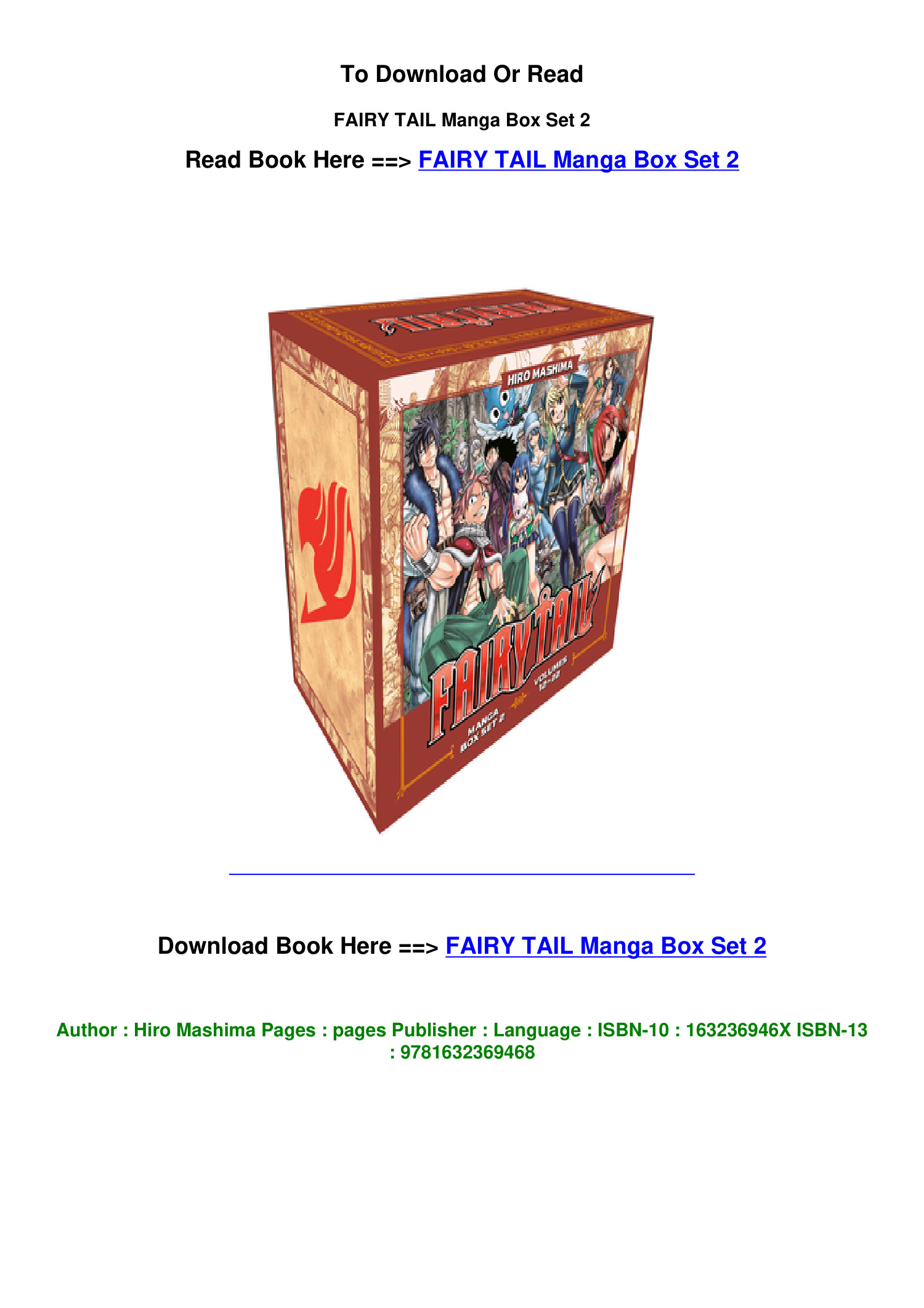 FAIRY TAIL Manga Box Set
