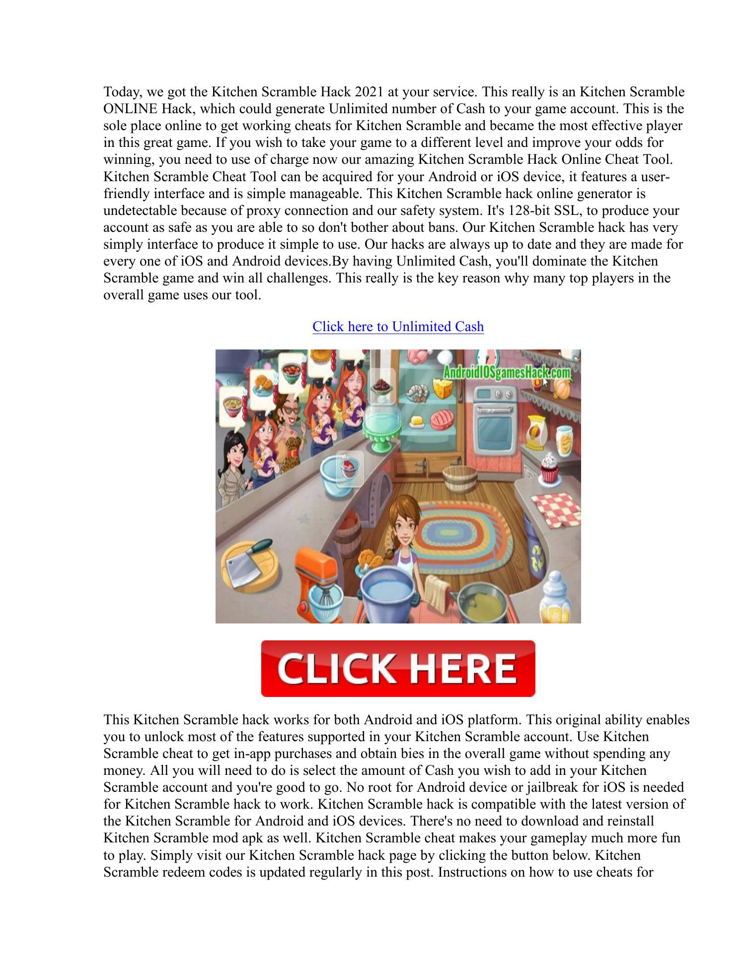 !news! Kitchen Scramble Hack Cash Generator 2020.pdf DocDroid