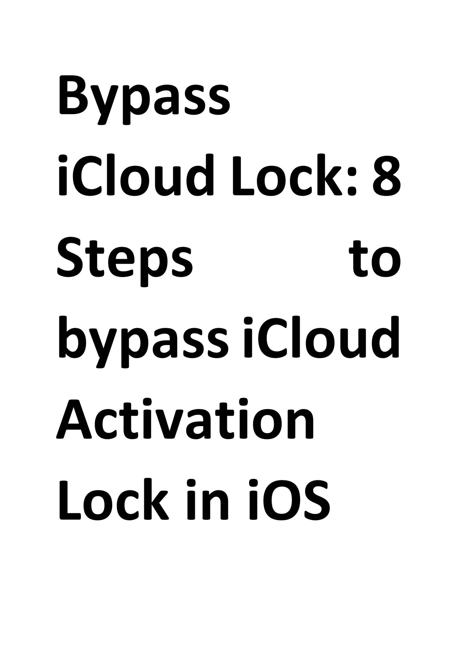 How To Icloud Bypass Free Tool Activation Lock Bypass With Checkm8 Vrogue