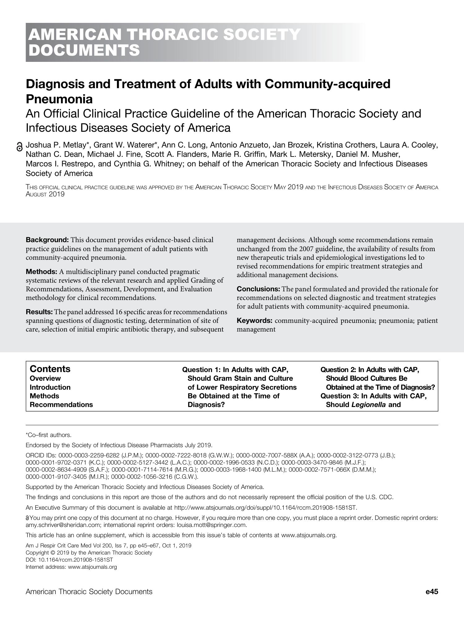 Metlay et al 2019 American Journal of Respiratory and Critical Care