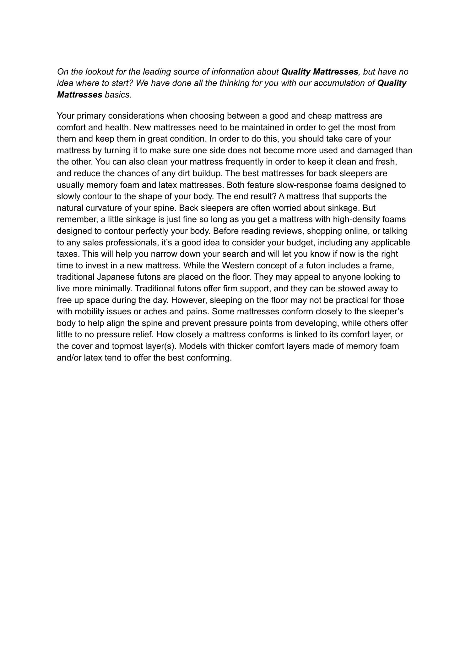 Quality Mattresses.pdf DocDroid