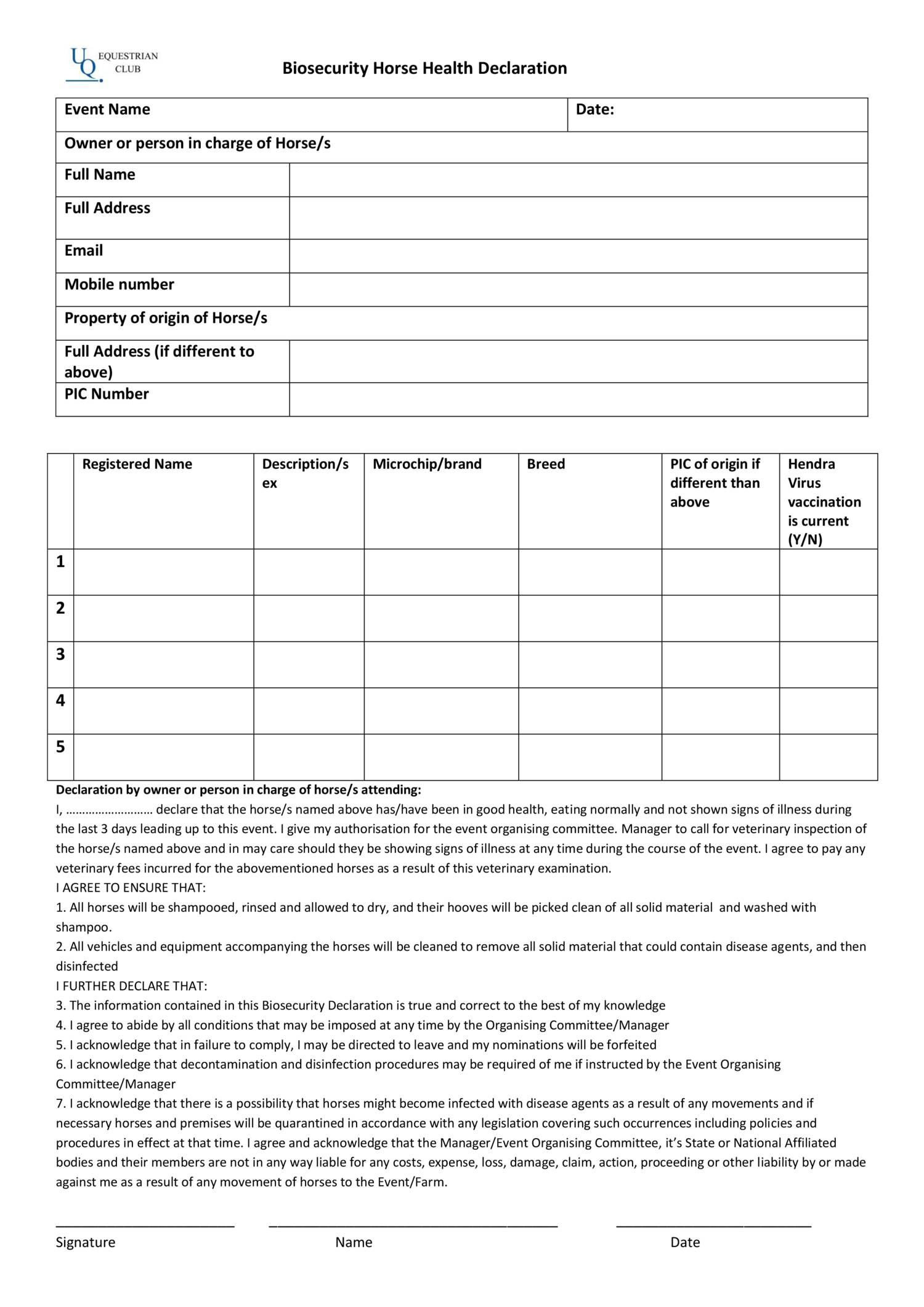 UQEC Horse Health Declaration.docx DocDroid