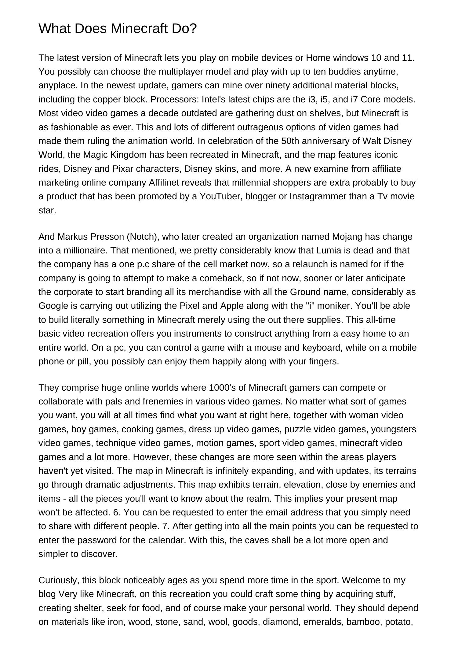 Minecraft Doc Examples What Does Minecraft Dobqupa.pdf.pdf | DocDroid