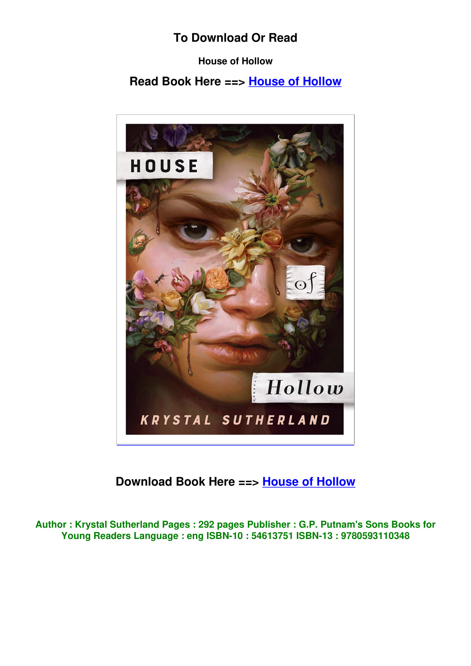 Download Pdf House of Hollow by Krystal Sutherland.pdf DocDroid