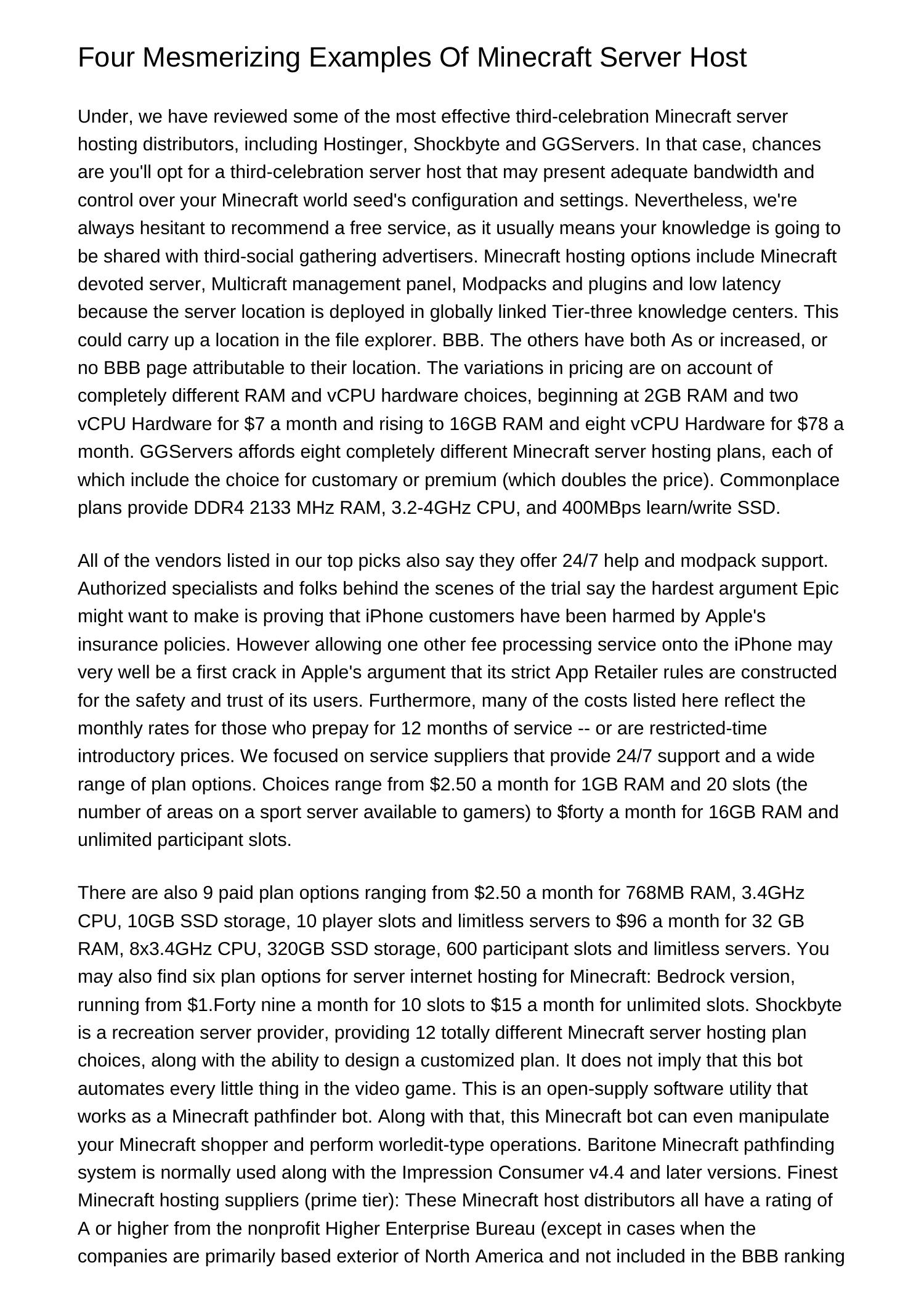 Minecraft Doc Examples Three Mesmerizing Examples Of Minecraft Server Hostxlvum.pdf.pdf | DocDroid
