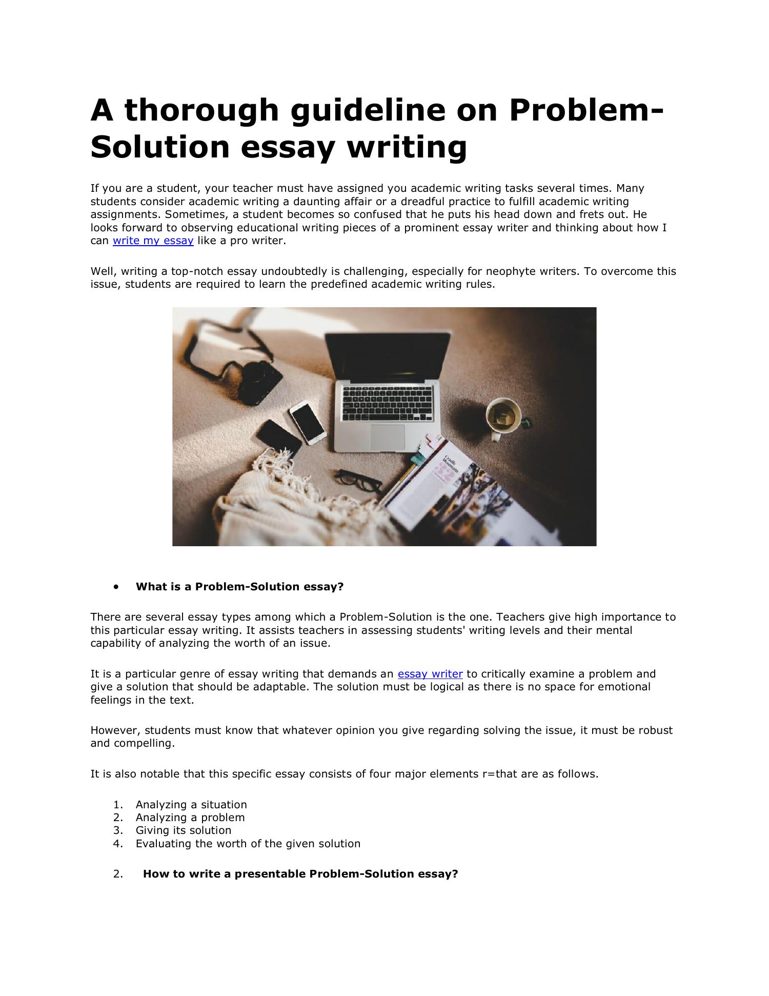 simple problem solution essay topics