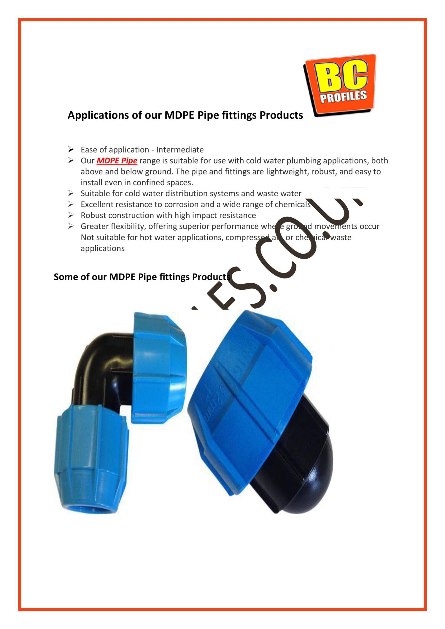 Applications of our MDPE Pipe fittings Products.pdf DocDroid