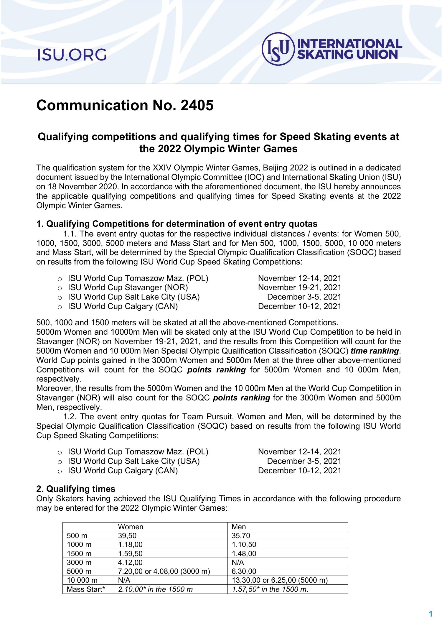 2405 OWG 2022 Qualifying Competitions & Qualifying Times Speed Skating.pdf DocDroid