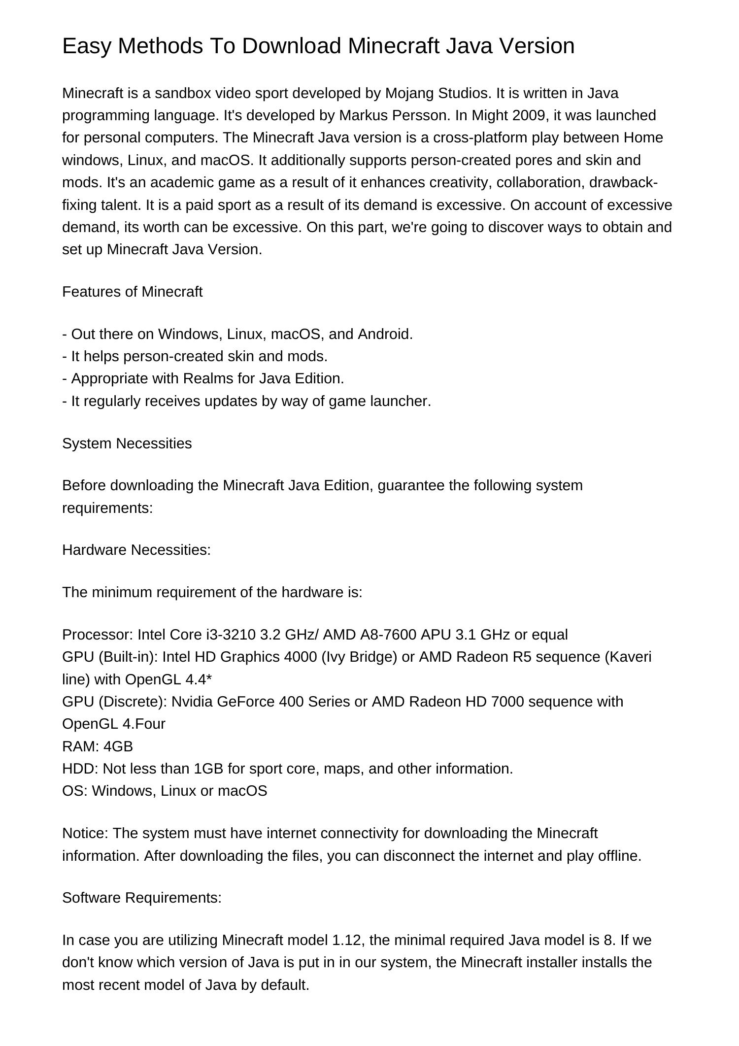 Tips On How To Download Minecraft Java Editiononntd.pdf.pdf DocDroid