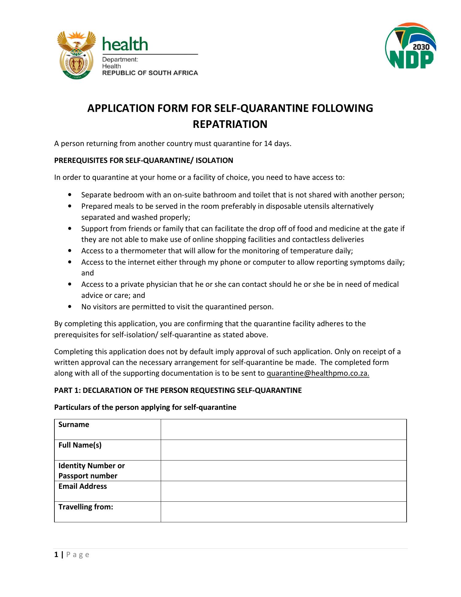 APPLICATION FORM FOR SELF QUARANTINE.pdf DocDroid