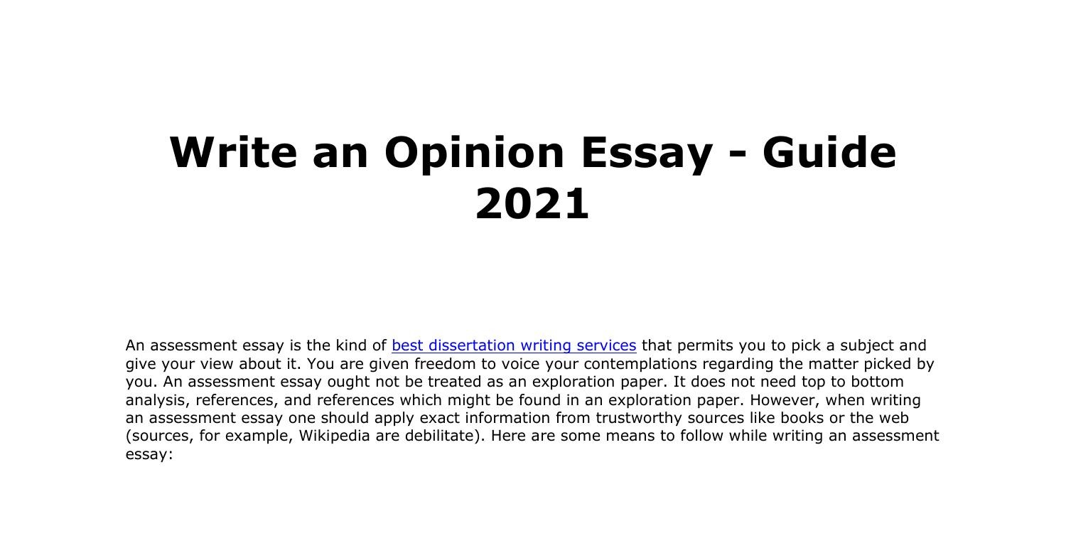 opinion essay format pdf