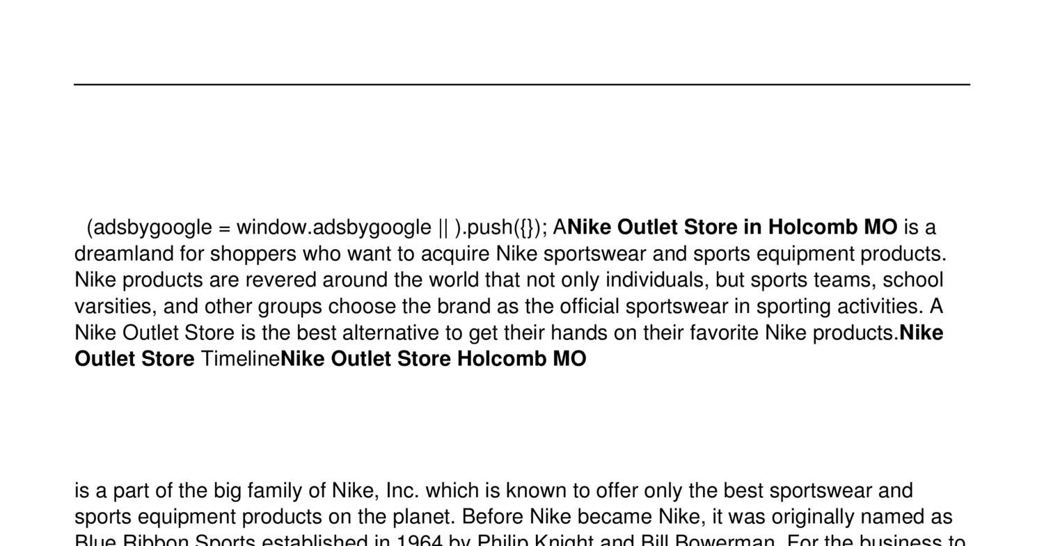 Nike_Outlet_Store_in_Holcomb_MO__Missouris_Nike_Store_Near_You.pdf | DocDroid