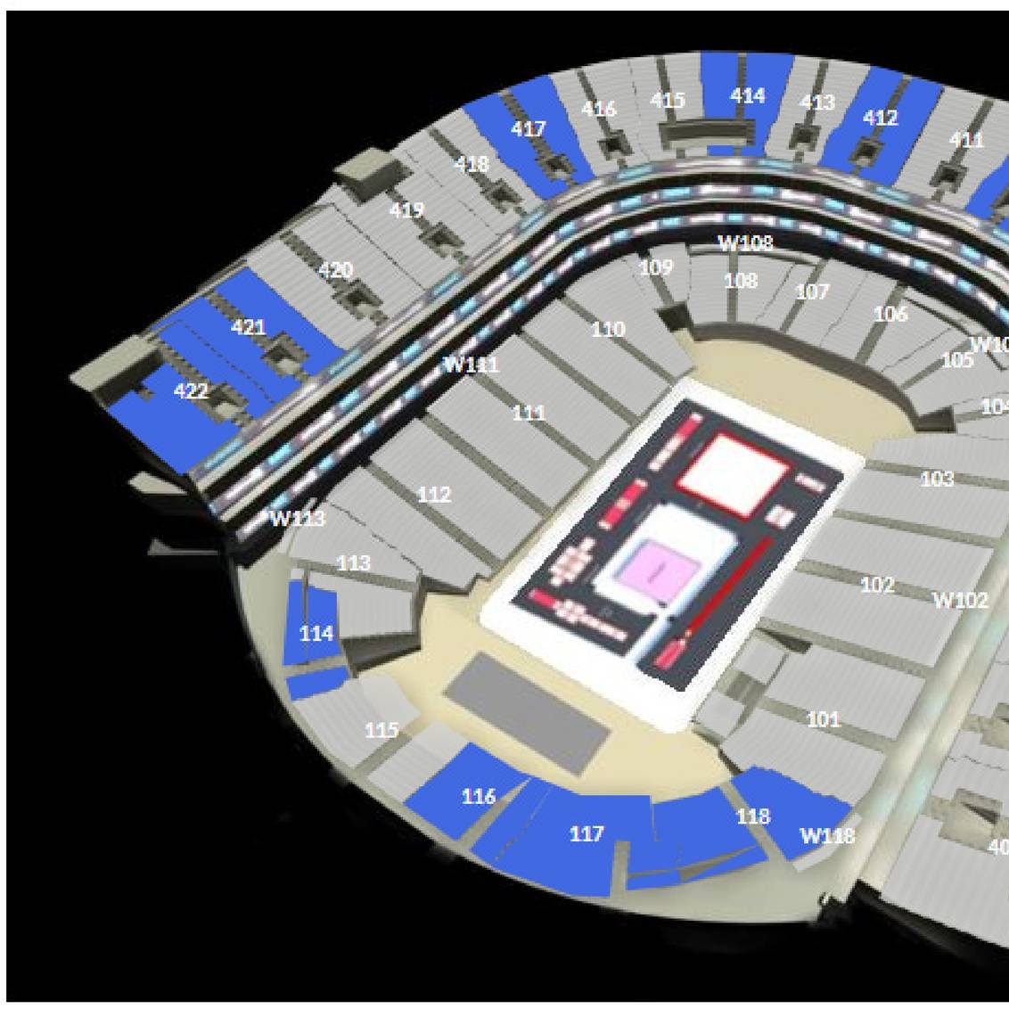 O2 Stadium Seating Plan