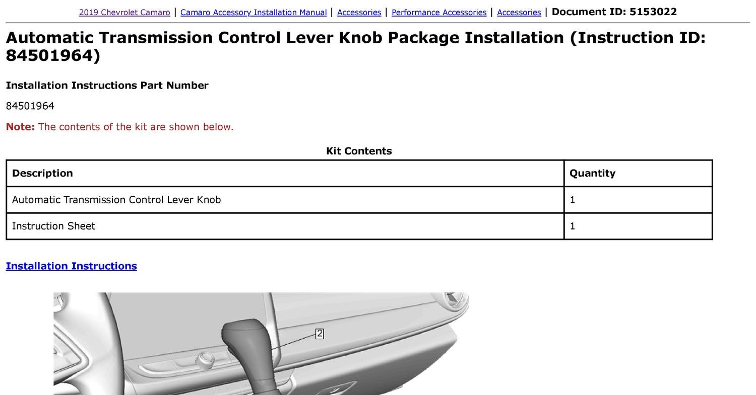 Automatic Shift Knob Installation Instructions.pdf | DocDroid