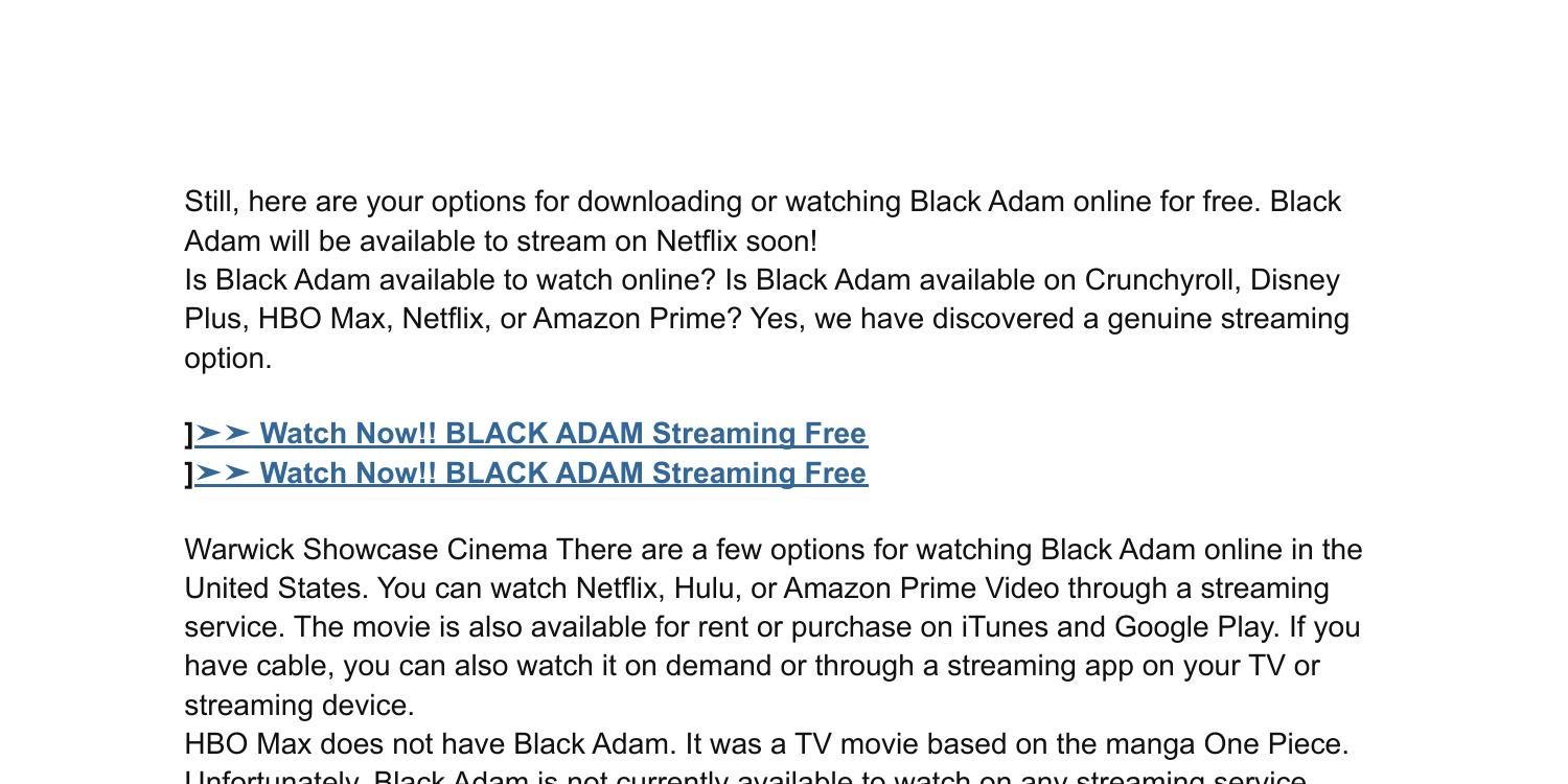Watch Black Adam (HBO)