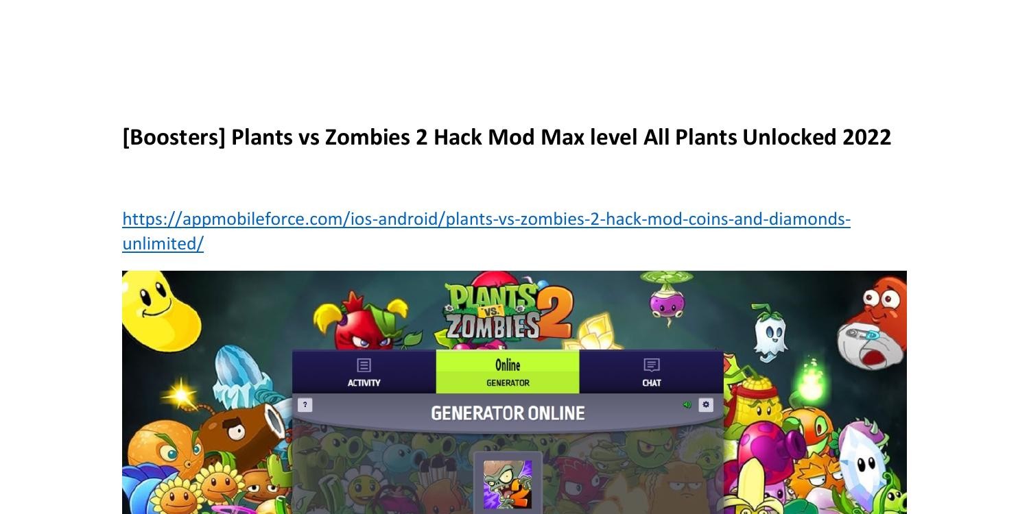 Cheat Plants Vs Zombies 2 MOD APK pour Android Télécharger