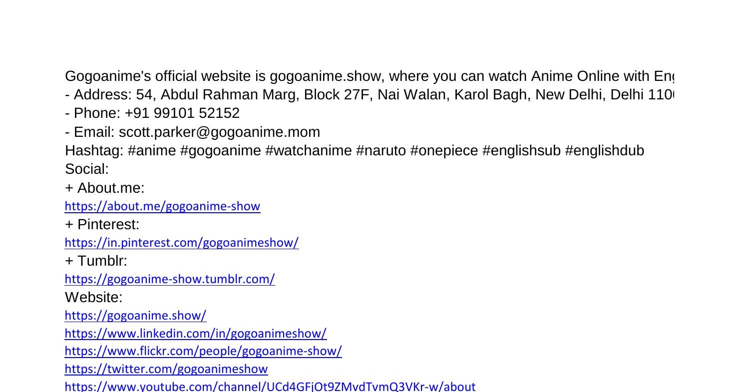 Gogoanime Show - Watch Anime Free Online Full  | DocDroid