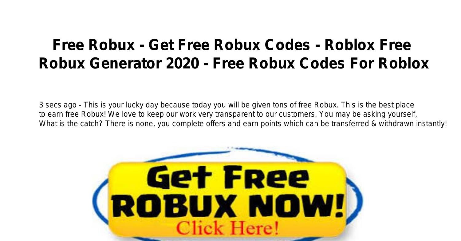 Robux Free Codes For Robux
