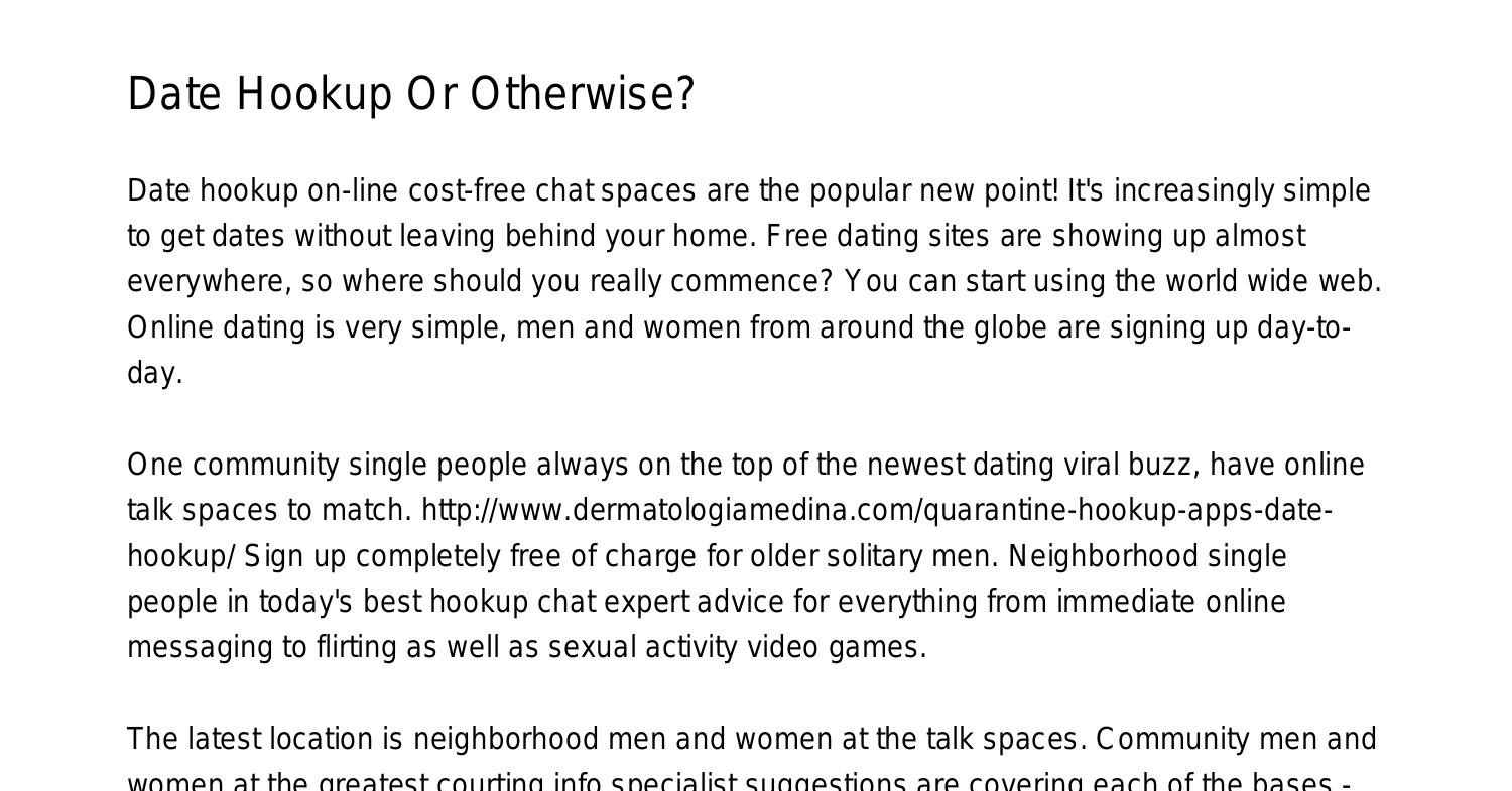 What do you talk about on a hookup date?